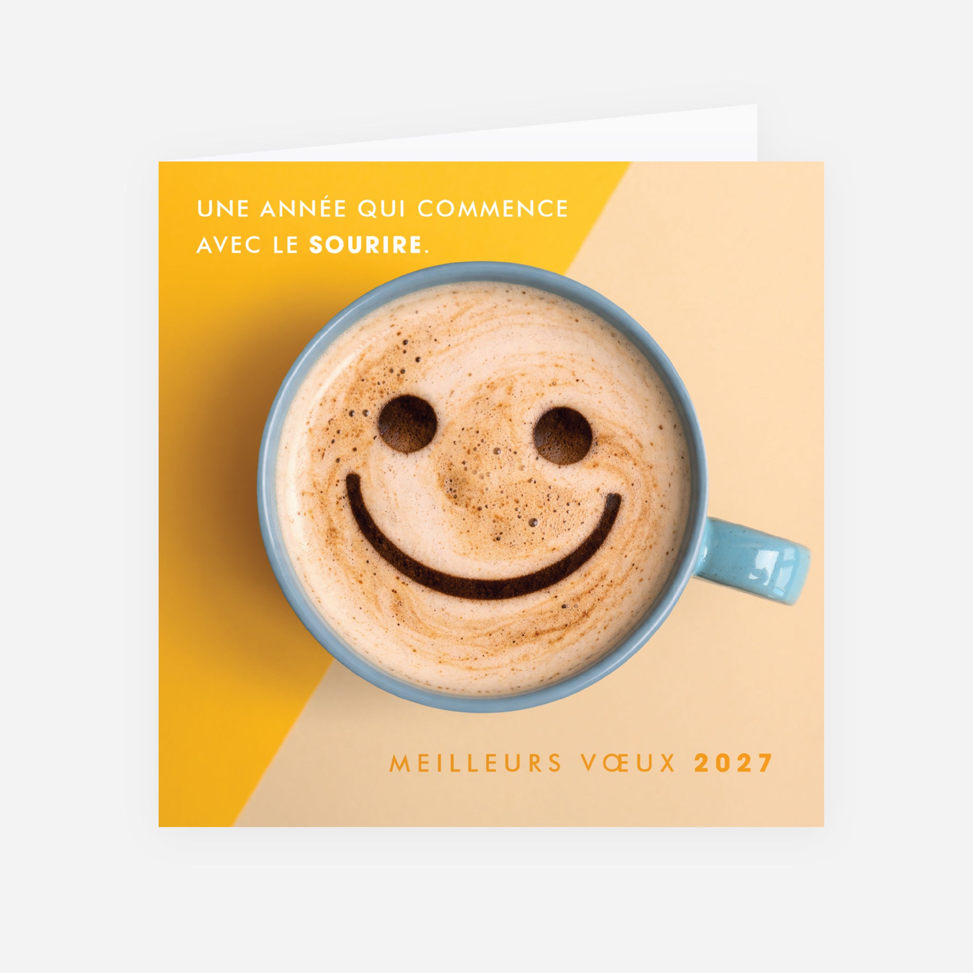 Instant Sourire | Vœux professionnels • Carte de voeux • Carré double photo N° 1