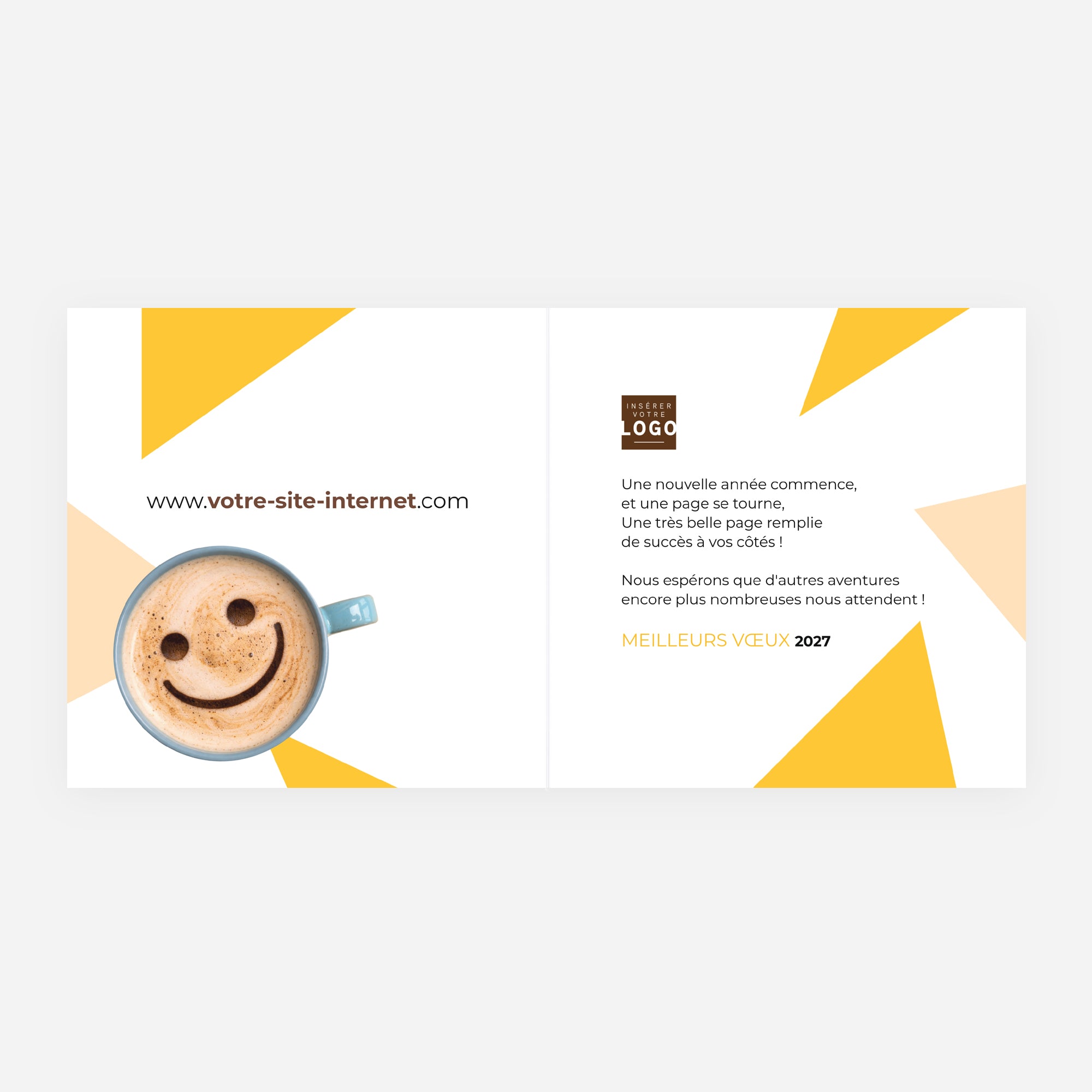 Instant Sourire | Vœux professionnels • Carte de voeux • Carré double photo N° 2
