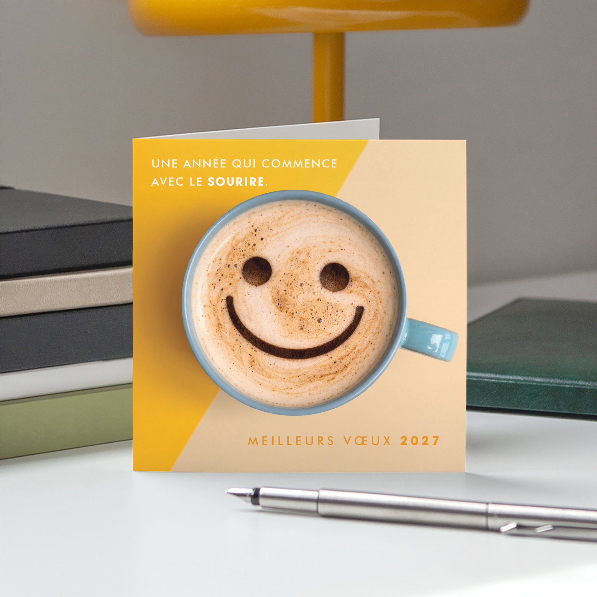 Instant Sourire | Vœux professionnels • Carte de voeux • Carré double photo N° 5