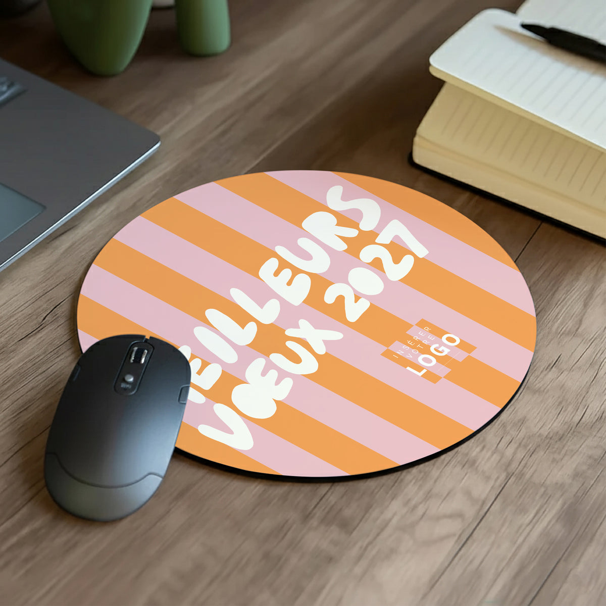 Vœux vitaminés | Cadeau entreprise • Tapis de souris • Ø 20 cm photo N° 1