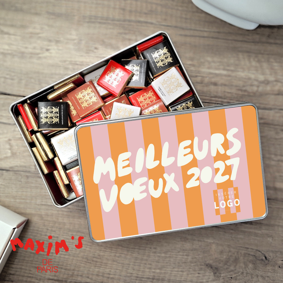 Vœux vitaminés | Cadeau entreprise • Boite métallique • Rectangle photo N° 1