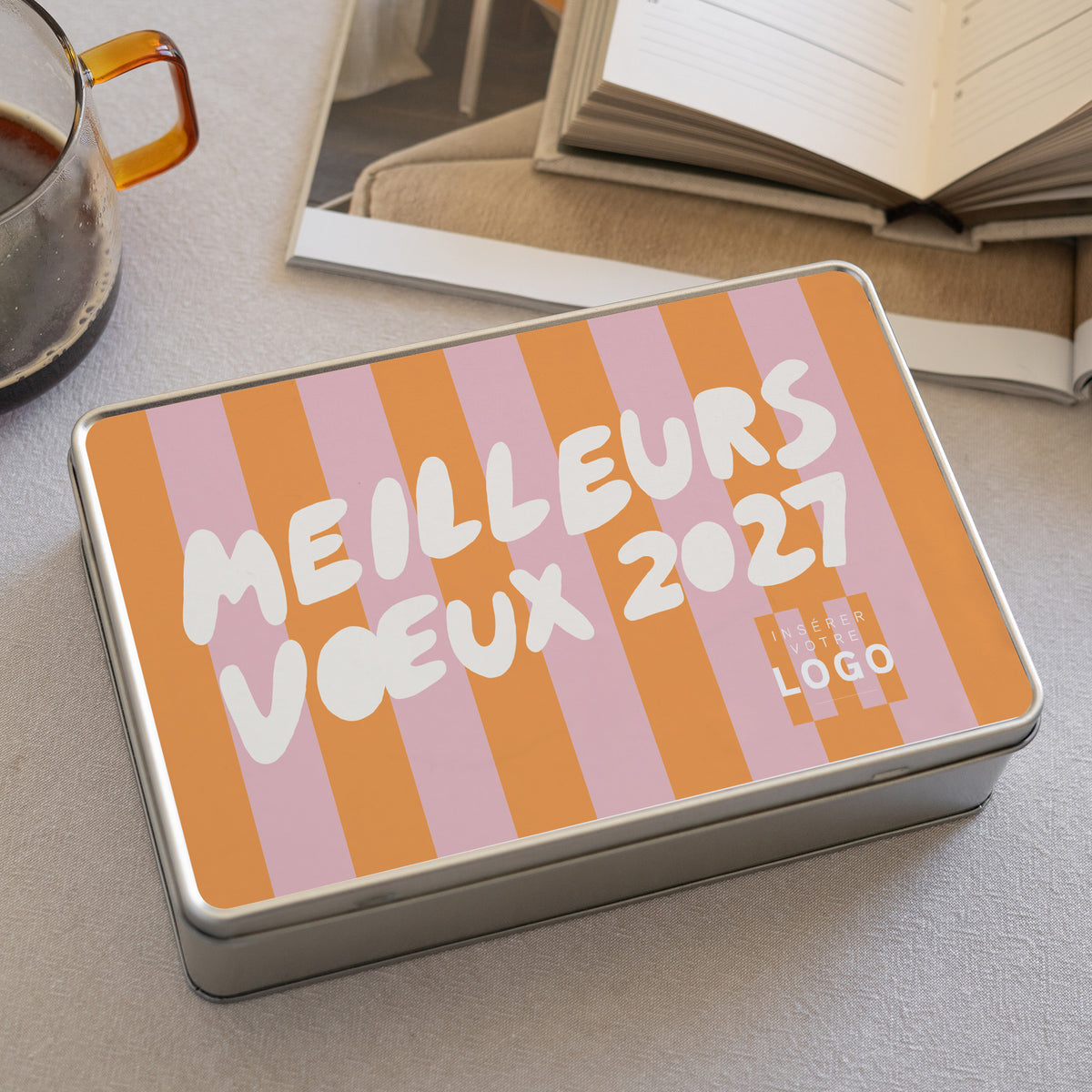 Vœux vitaminés | Cadeau entreprise • Boite métallique • Rectangle photo N° 2