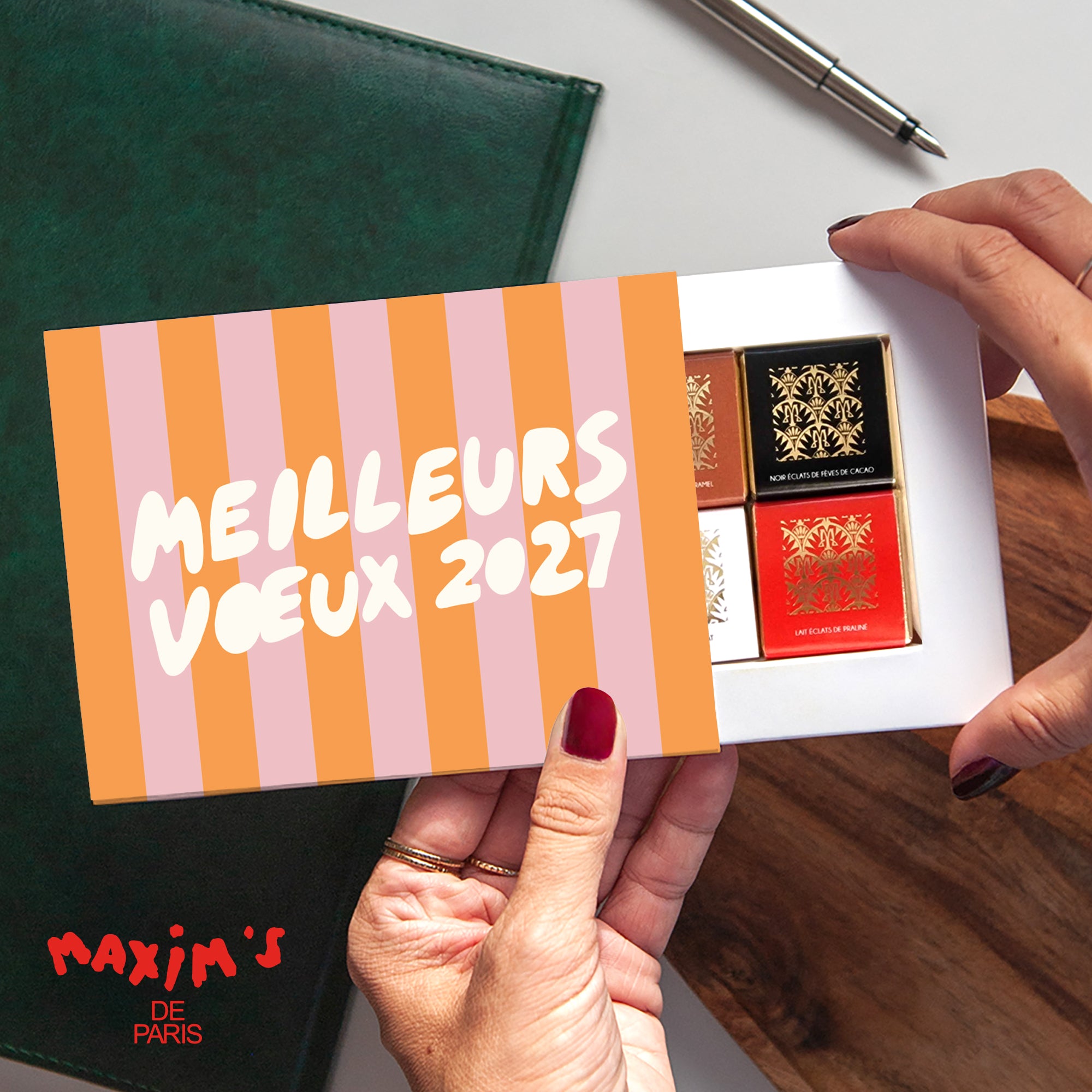 Vœux vitaminés | Vœux professionnels • Boite chocolat personnalisée • Chocolats Maxim's photo N° 1