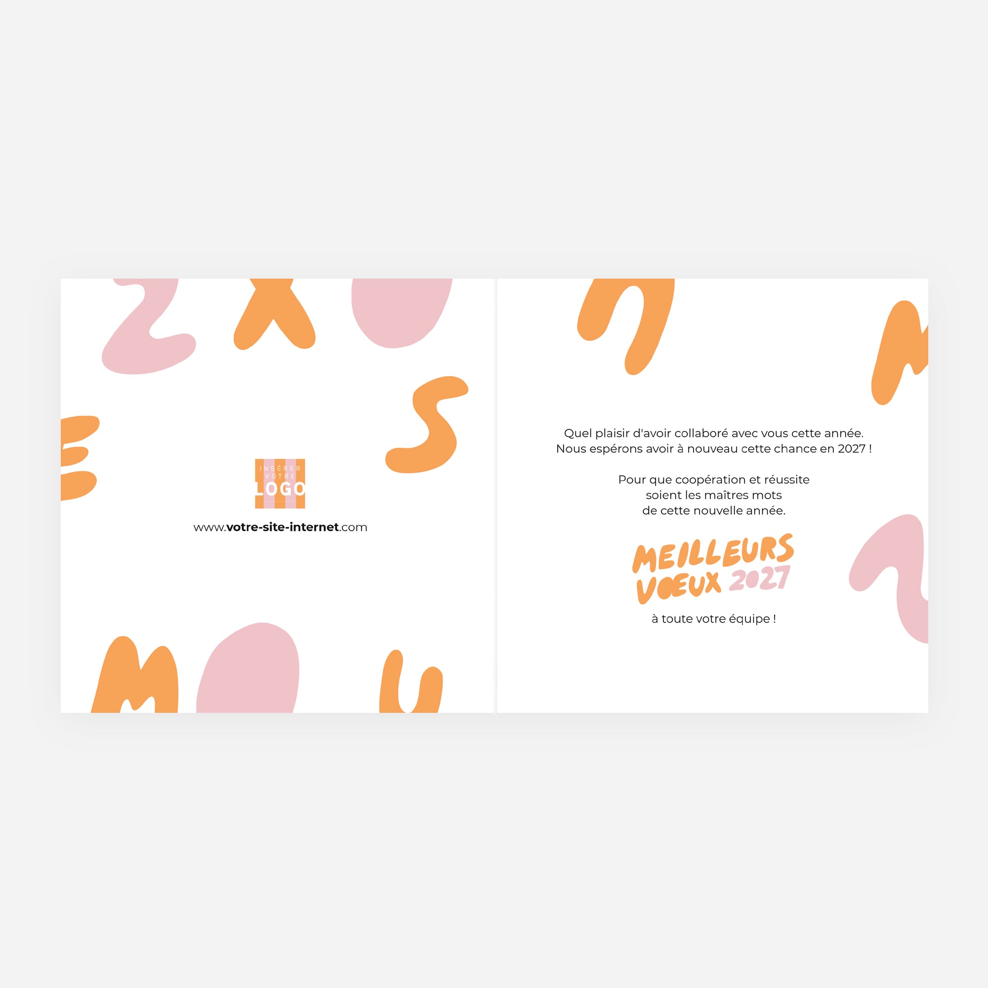 Vœux vitaminés | Vœux professionnels • Carte de voeux • Carré double photo N° 2