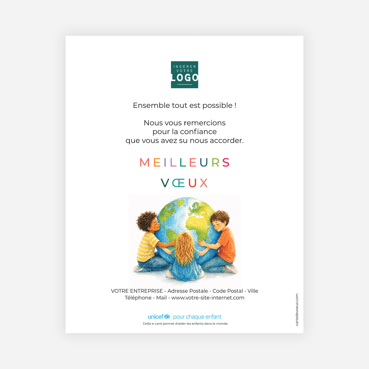 Mains vers le Monde | Vœux professionnels • Carte virtuelle • eCard Image photo N° 1