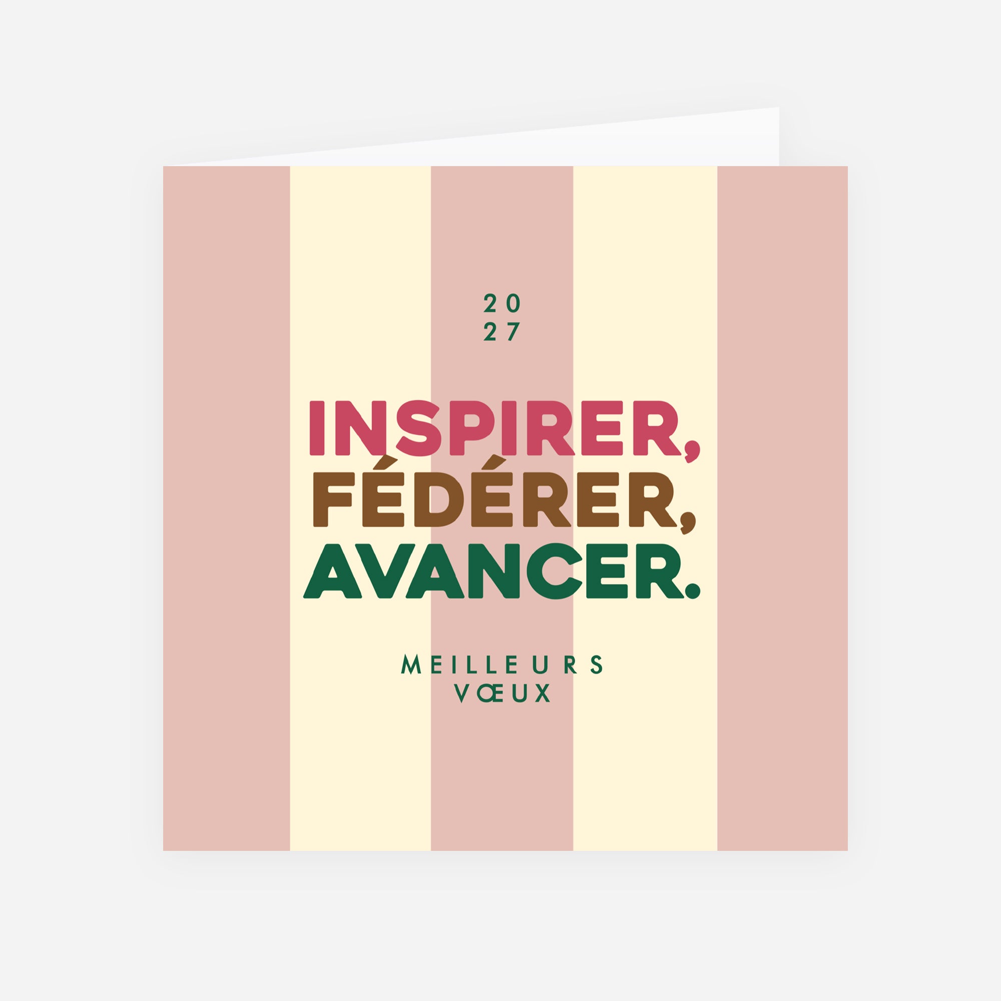 Inspirer l’Avenir | Vœux professionnels • Carte de voeux • Carré double photo N° 1