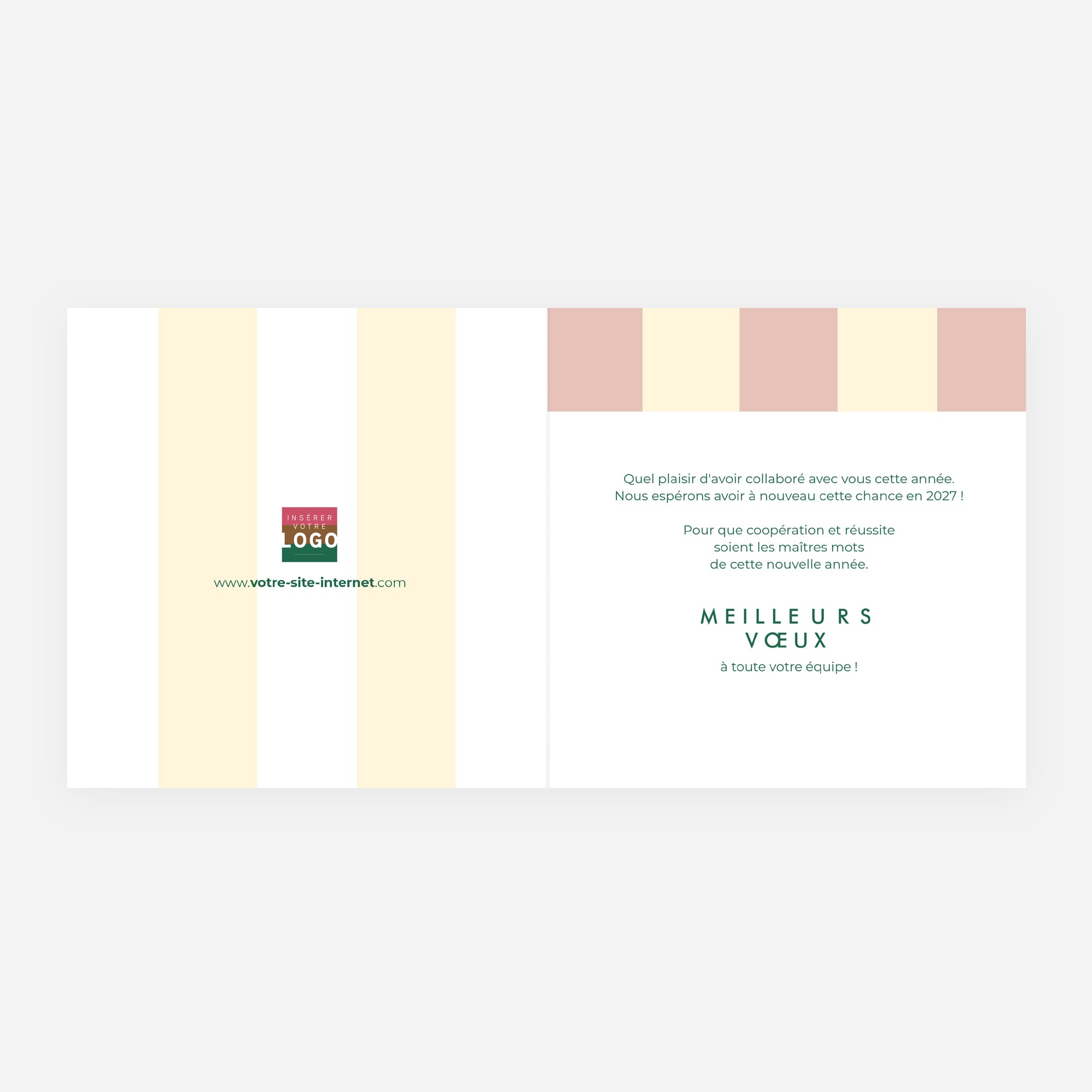 Inspirer l’Avenir | Vœux professionnels • Carte de voeux • Carré double photo N° 2