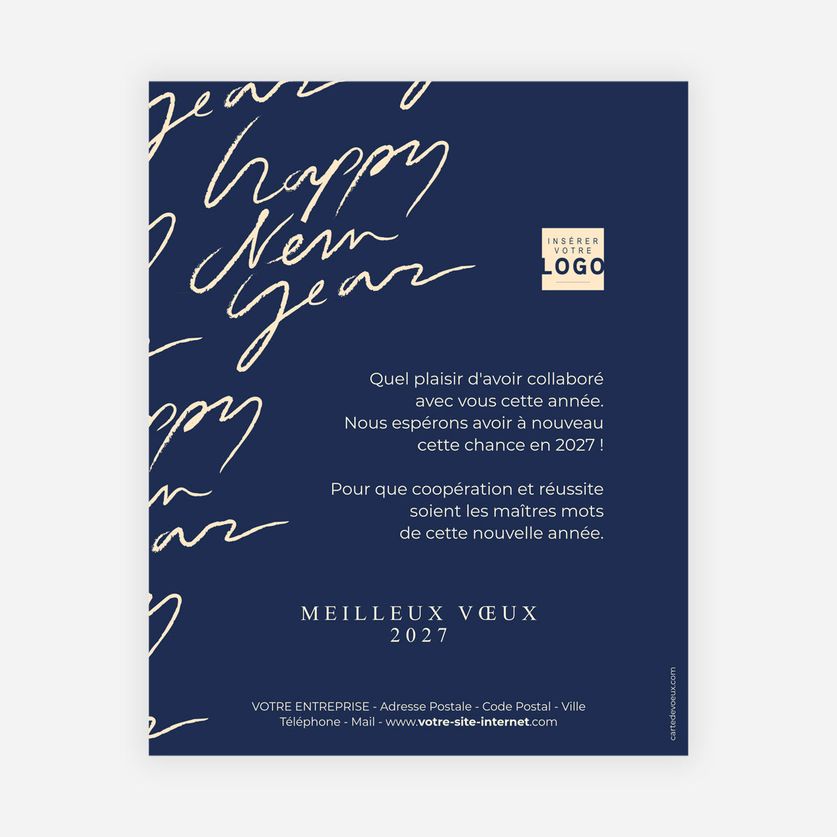 Geste Manuscrit | Vœux professionnels • Carte virtuelle • eCard Image photo N° 1