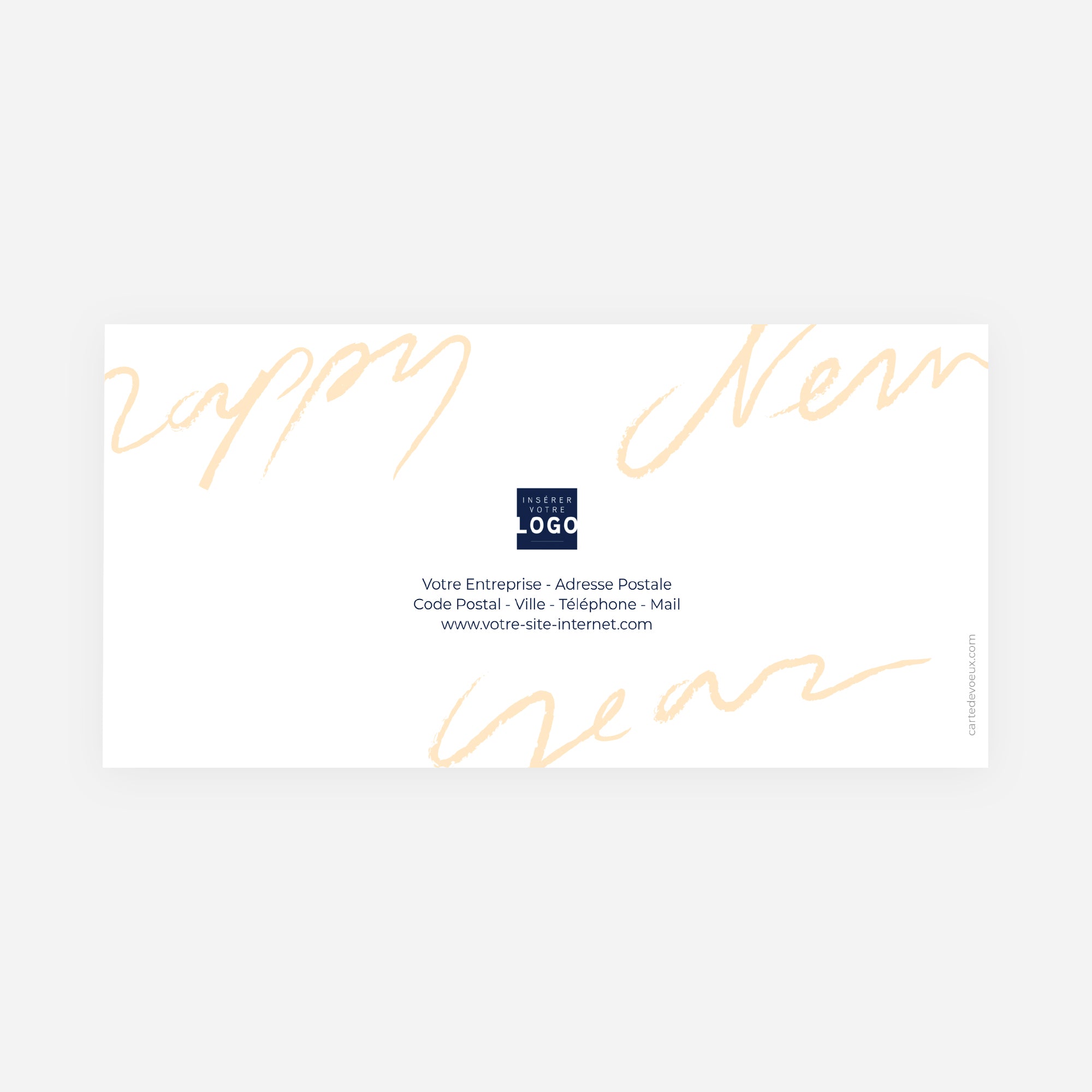 Geste Manuscrit | Vœux professionnels • Carte de voeux • Rectangle double photo N° 3