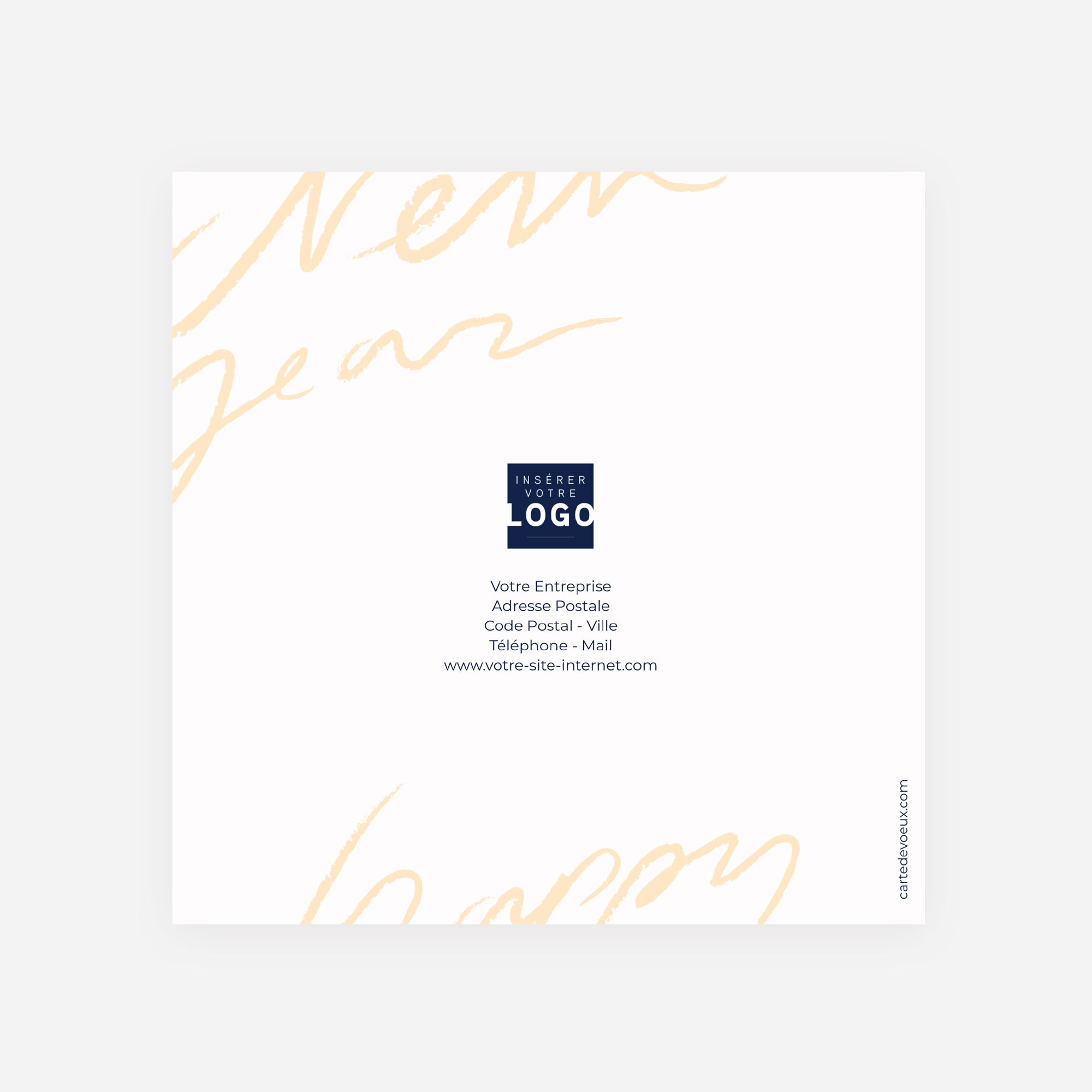 Geste Manuscrit | Vœux professionnels • Carte de voeux • Carré double photo N° 3