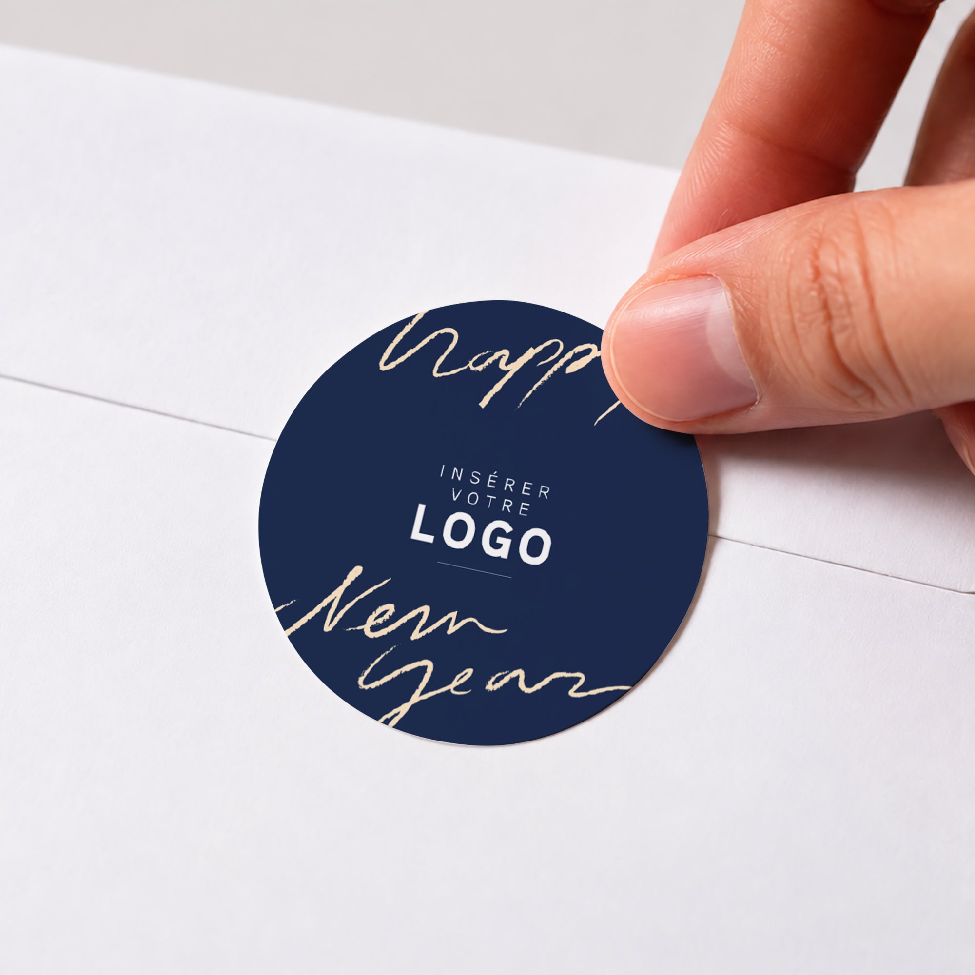 Geste Manuscrit | Vœux professionnels • Sticker • Rond photo N° 1