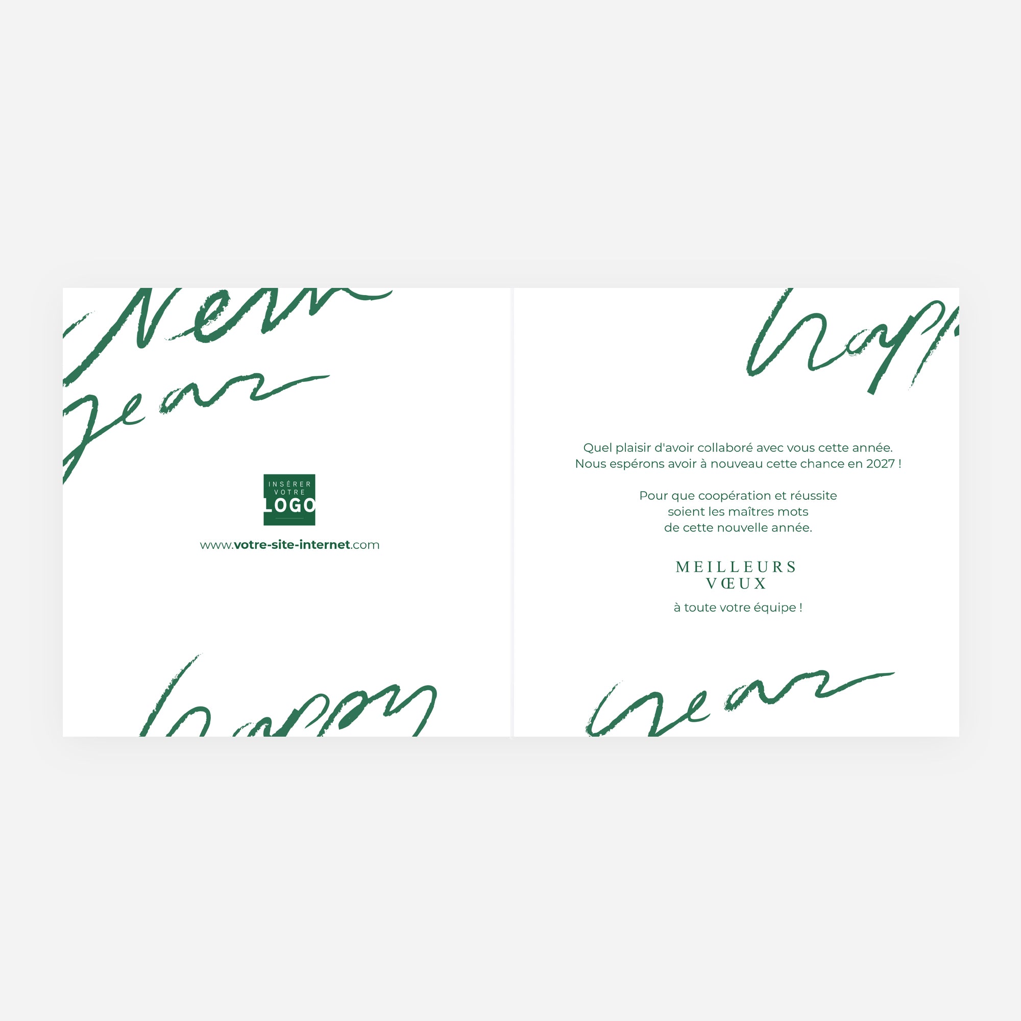 Geste doux | Vœux professionnels • Carte de voeux • Carrée pliable photo N° 2