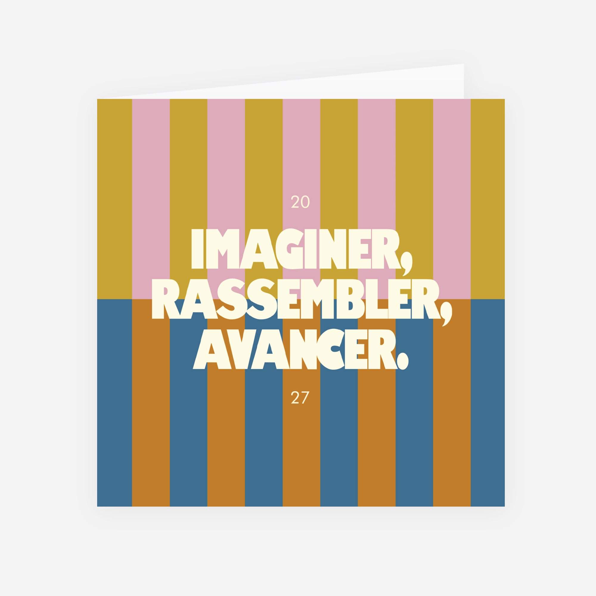 Imaginer, rassembler, avancer | Vœux professionnels • Carte de voeux • Carré double photo N° 1