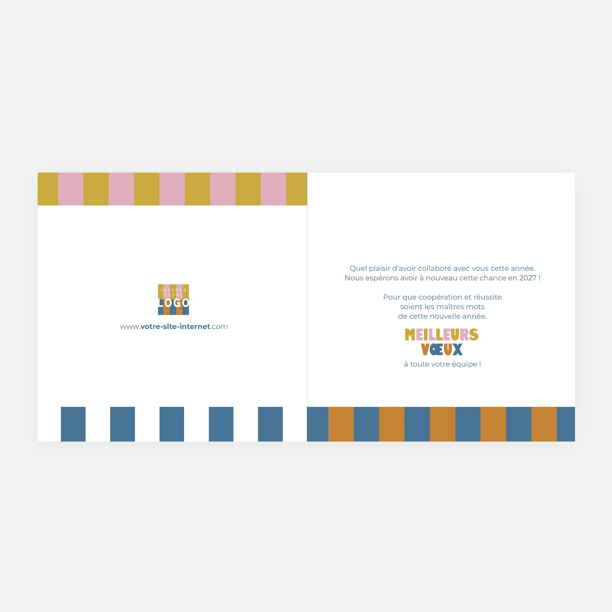 Imaginer, rassembler, avancer | Vœux professionnels • Carte de voeux • Carré double photo N° 2