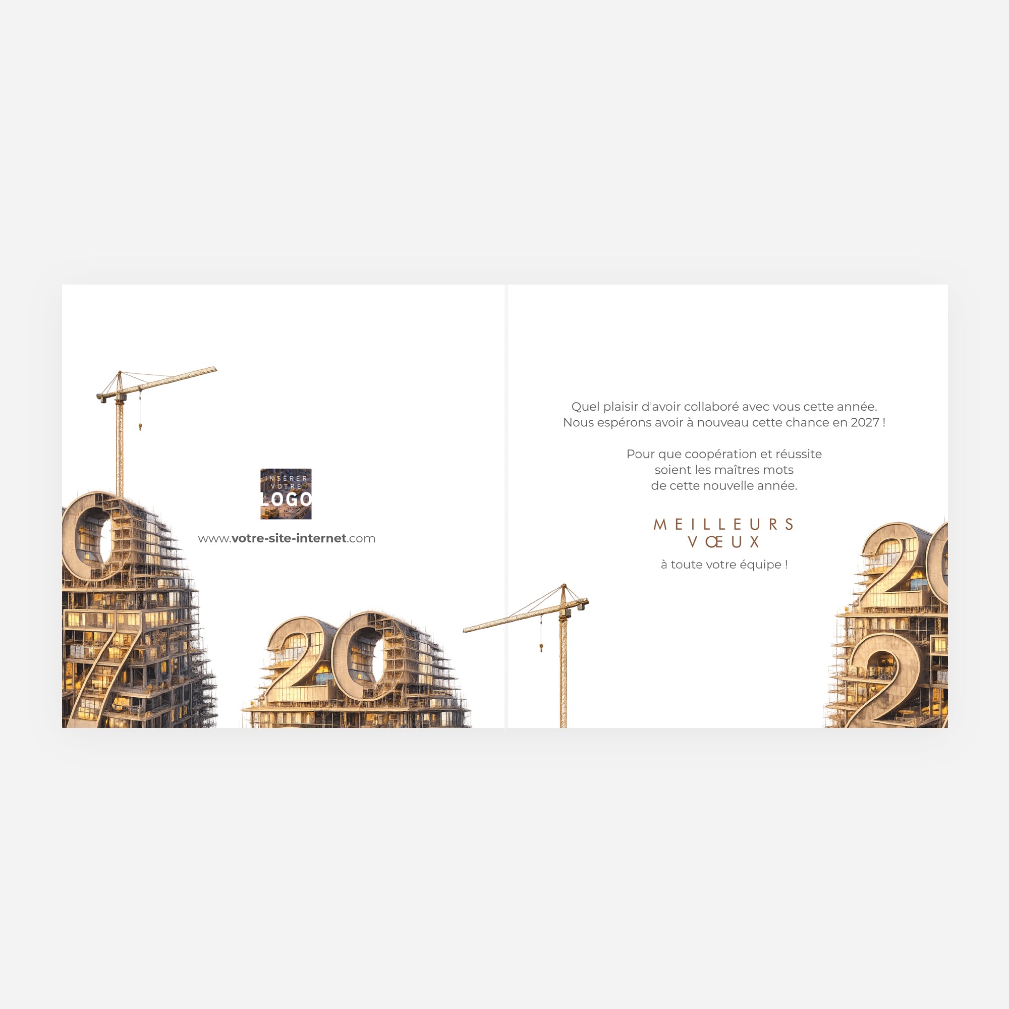 L'Avenir prend forme | Vœux professionnels • Carte de voeux • Carré double photo N° 2