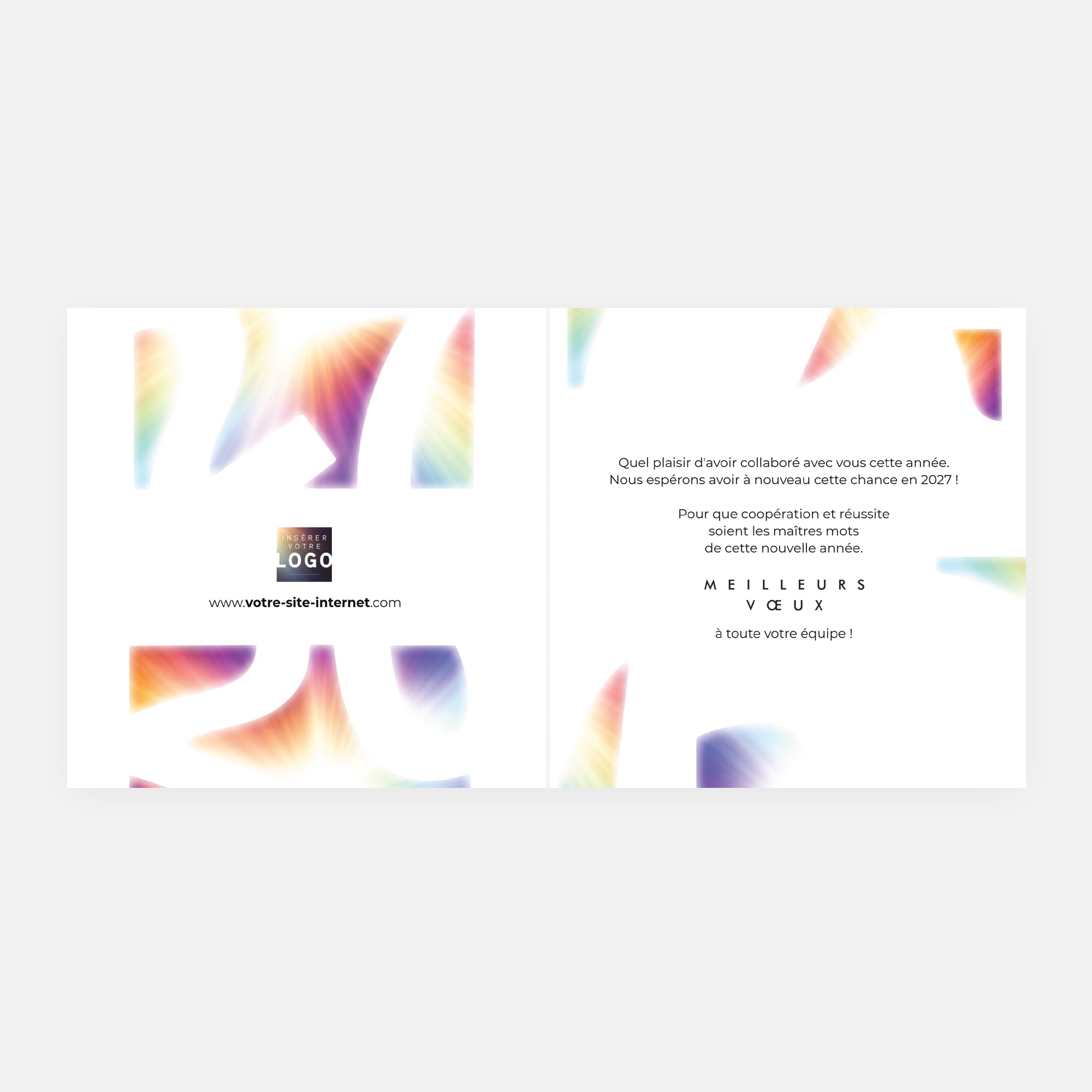 Horizon Lumineux | Vœux professionnels • Carte de voeux • Carré double photo N° 2