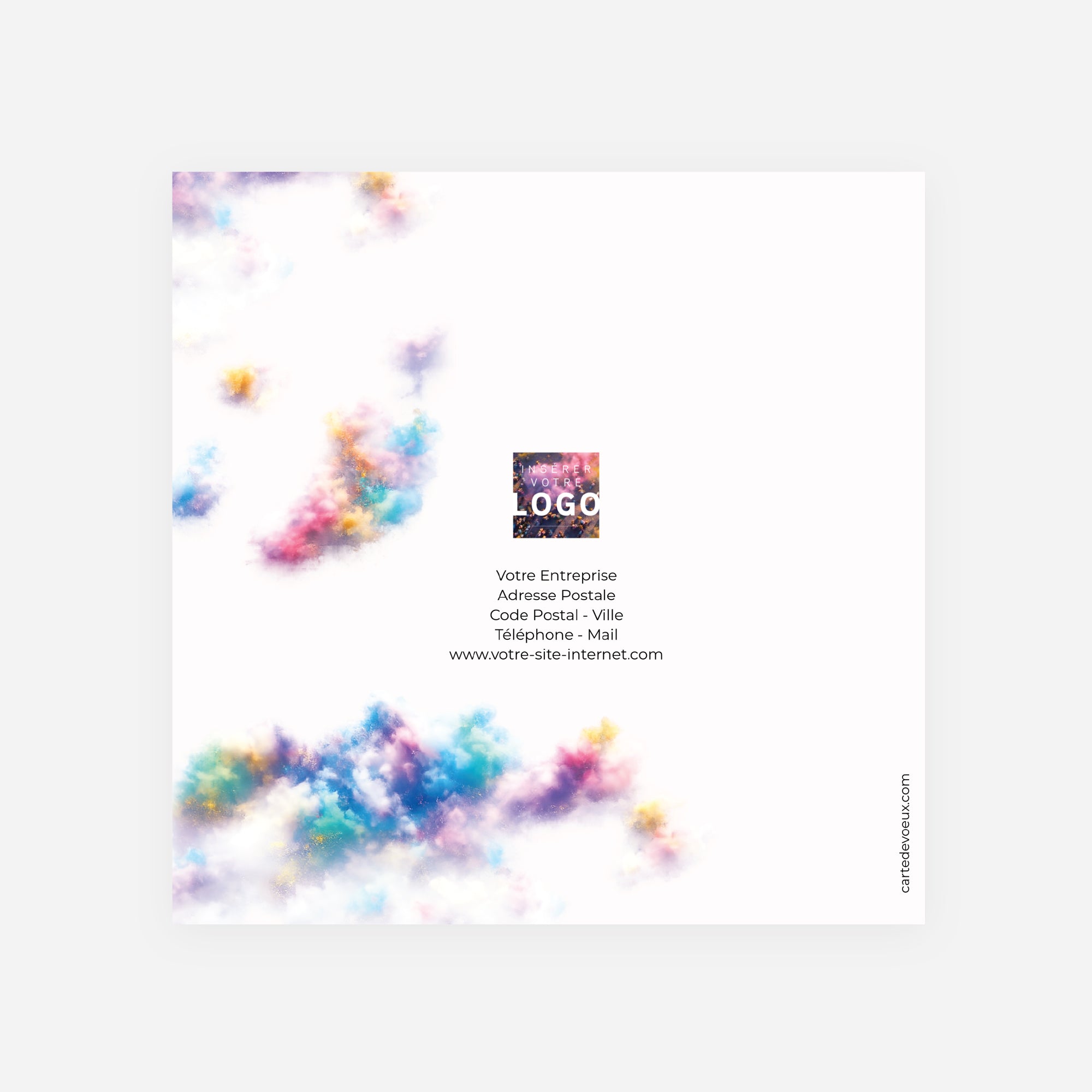 Ensemble en Couleurs | Vœux professionnels • Carte de voeux • Carré double photo N° 3
