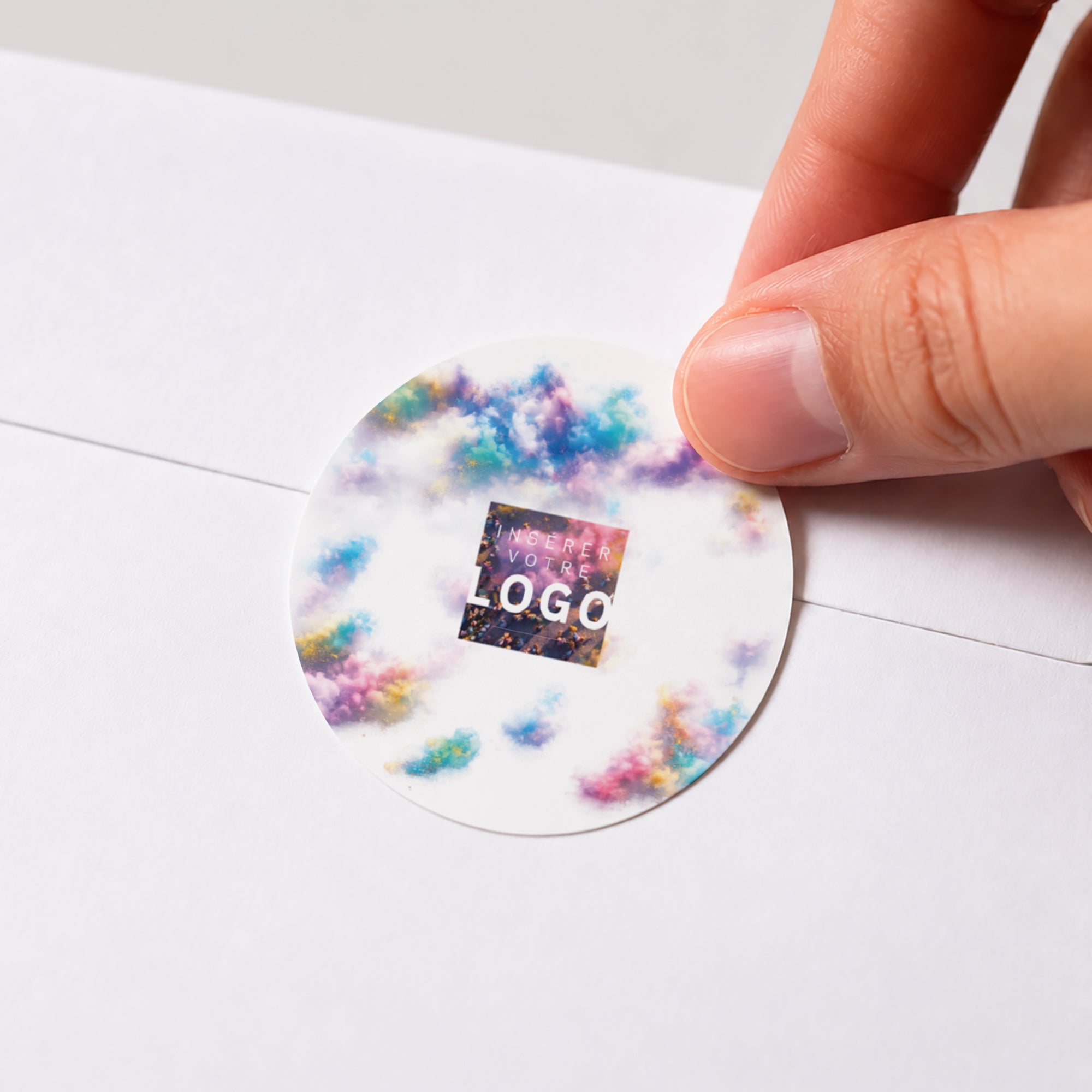 Ensemble en Couleurs | Vœux professionnels • Sticker • Rond photo N° 1