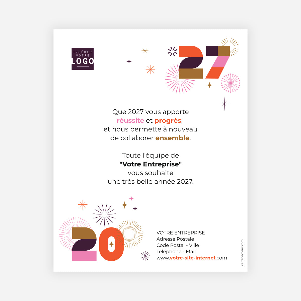 Fête Rétro | Vœux professionnels • Carte virtuelle • eCard Image photo N° 1