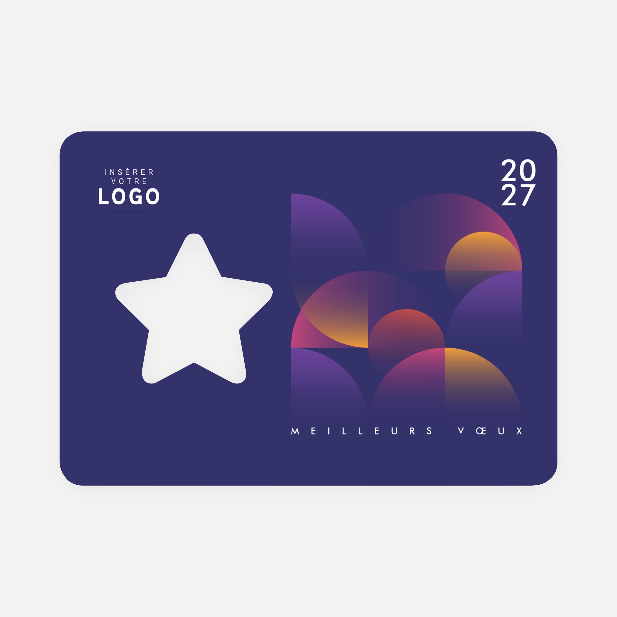 Horizon Graphique | Vœux professionnels • Carte de voeux • Étoile découpée photo N° 1