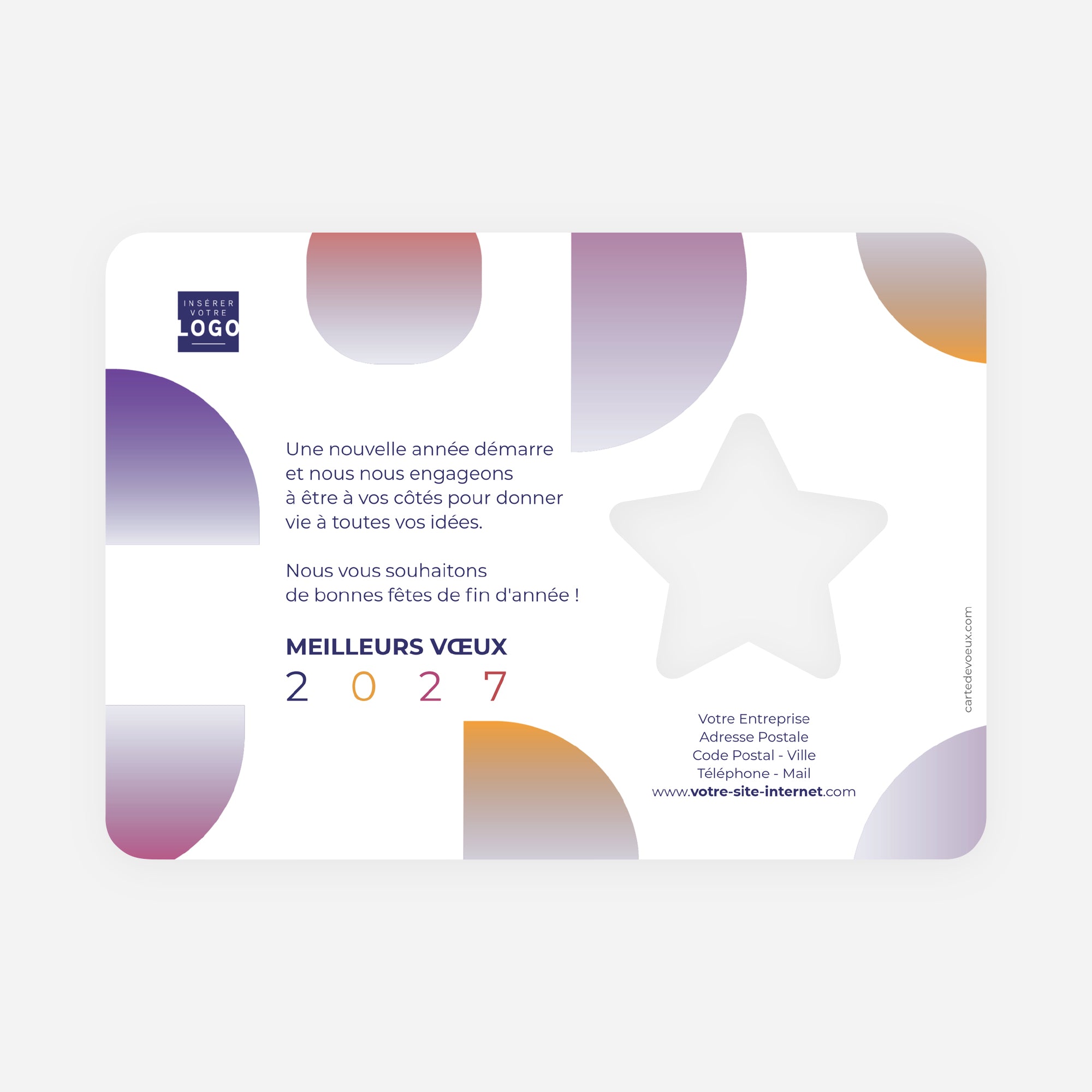Horizon Graphique | Vœux professionnels • Carte de voeux • Étoile découpée photo N° 2