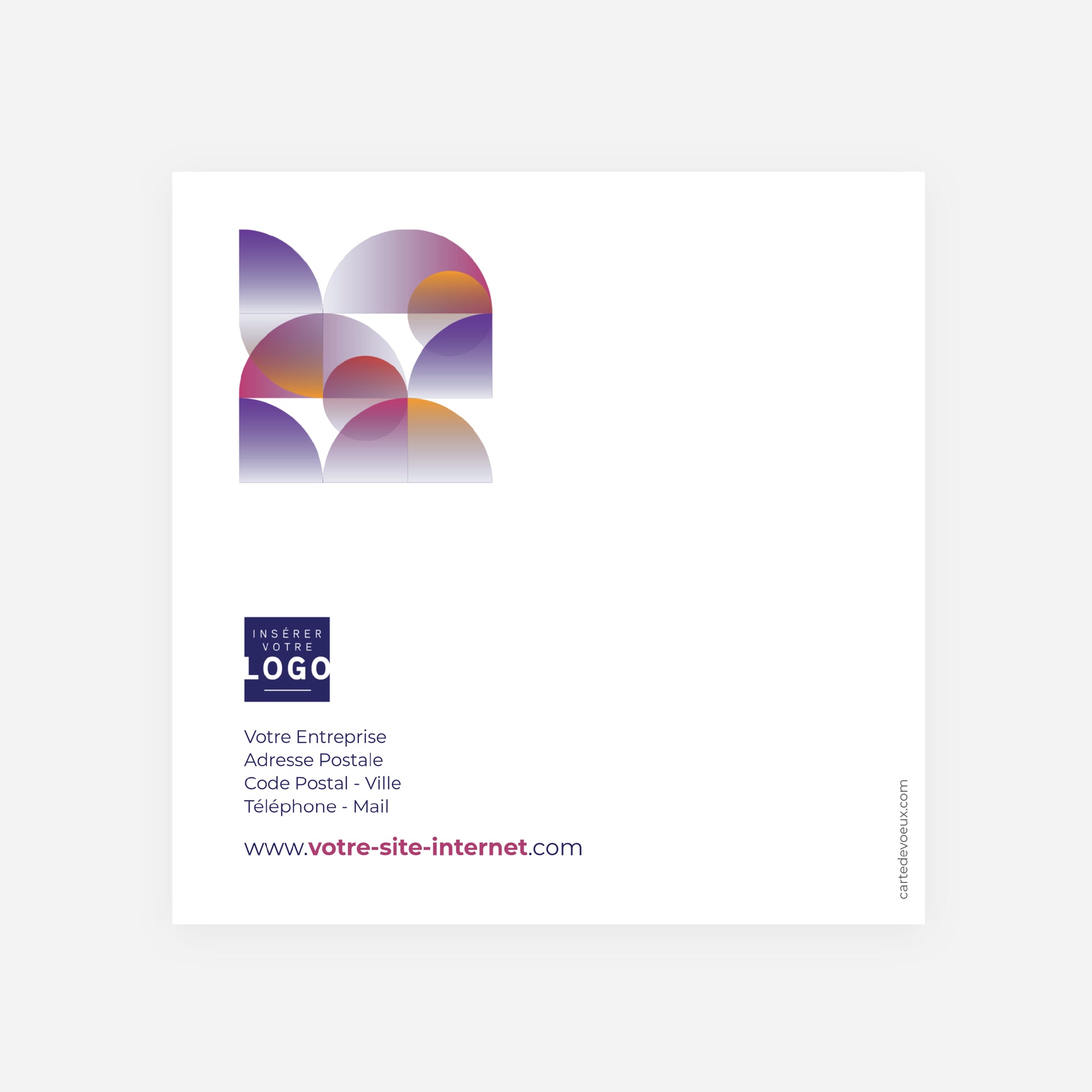 Horizon Graphique | Vœux professionnels • Carte de voeux • Carré double photo N° 3