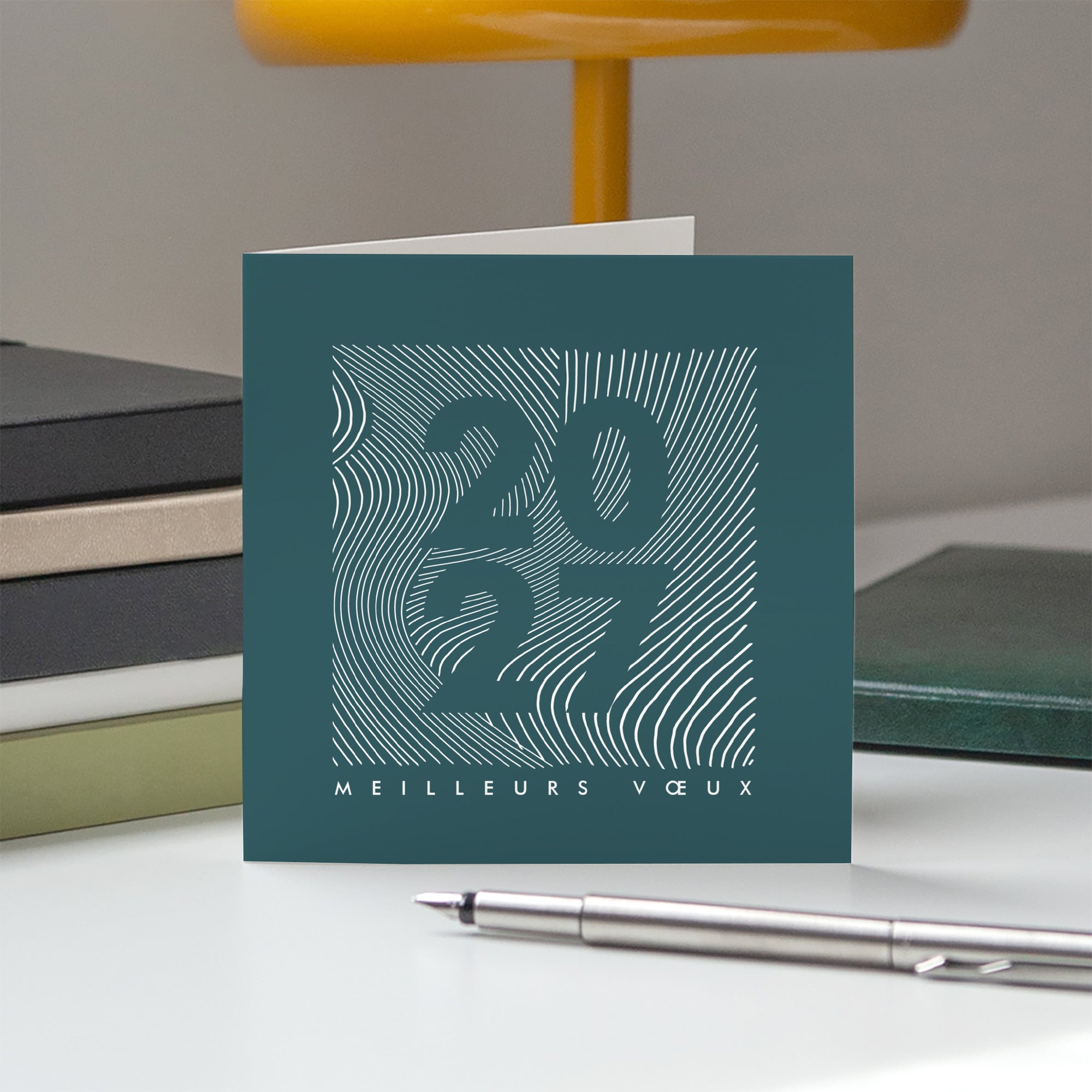 Vibration Graphique | Vœux professionnels • Carte de voeux • Carré double photo N° 5