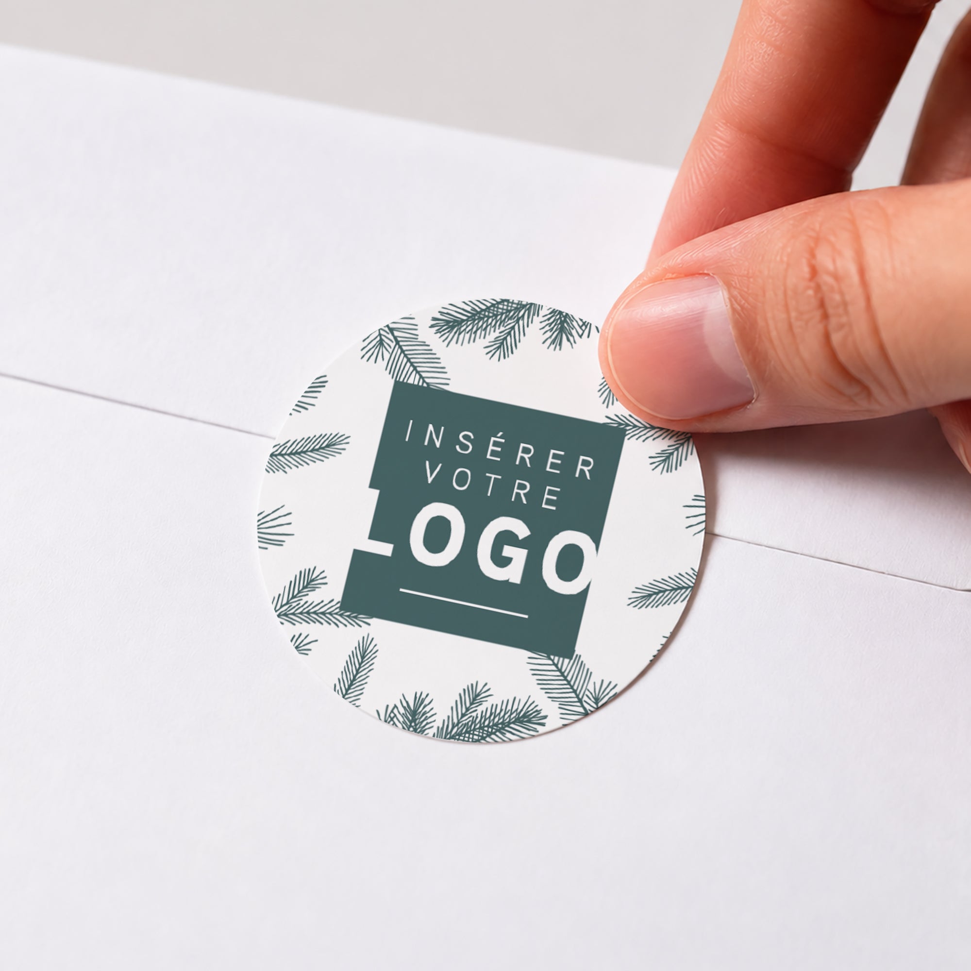 Écrin Végétal Vert | Vœux professionnels • Sticker • Rond photo N° 1