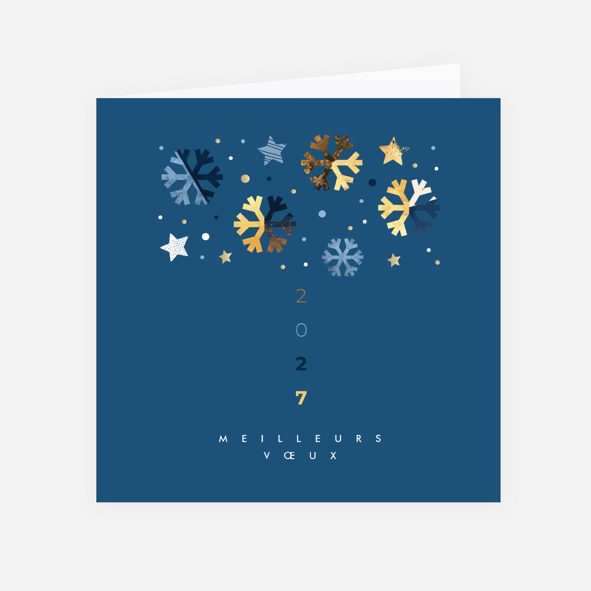 Cristaux d’Hiver | Vœux professionnels • Carte de voeux • Carré double photo N° 1