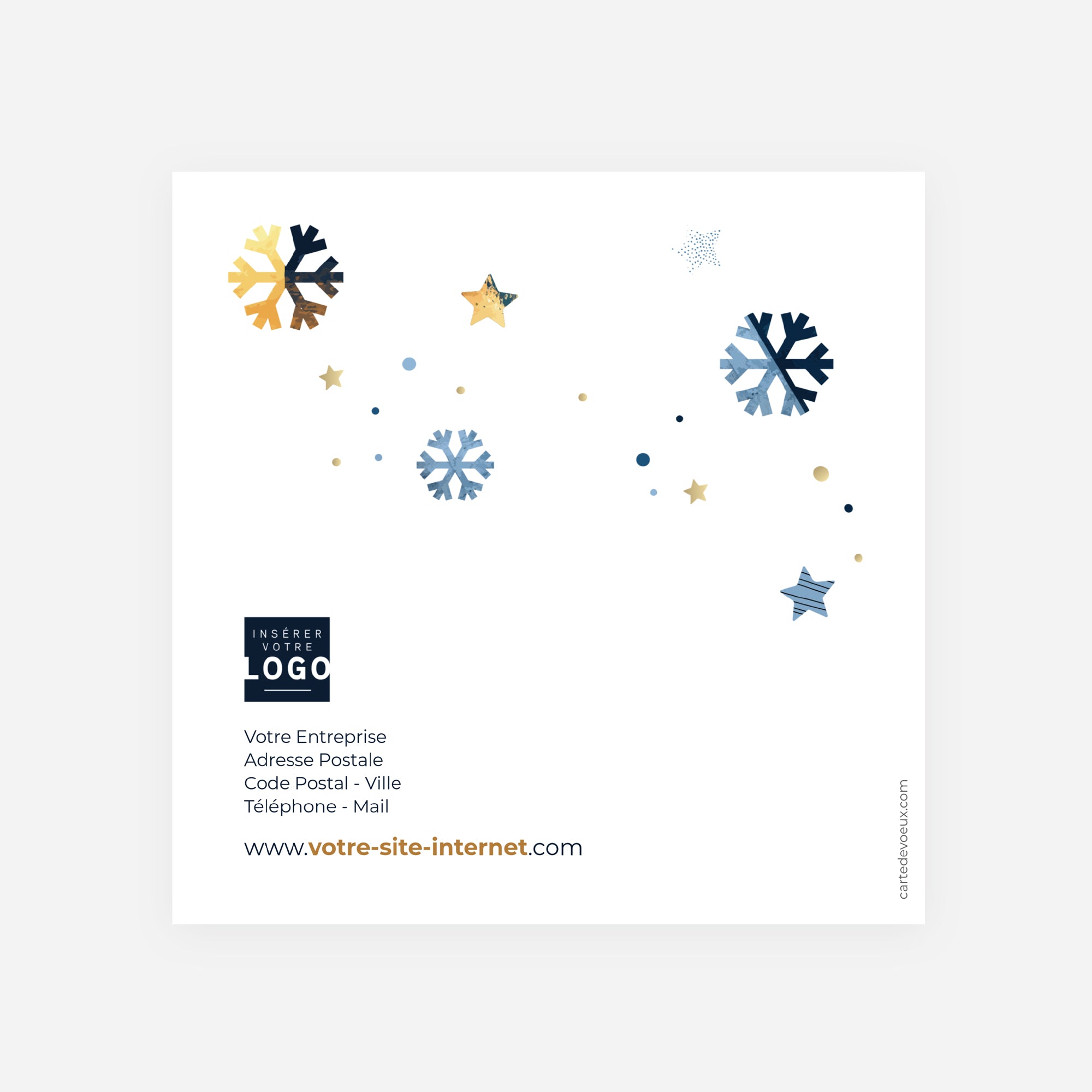 Cristaux d’Hiver | Vœux professionnels • Carte de voeux • Carré double photo N° 3