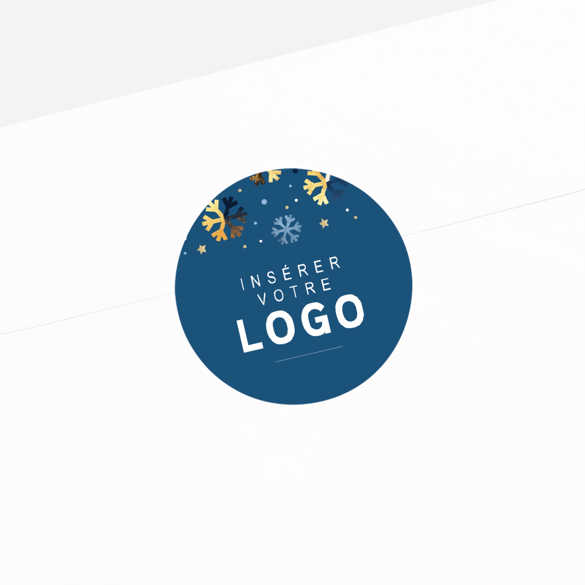Cristaux d’Hiver | Vœux professionnels • Sticker • Rond photo N° 2