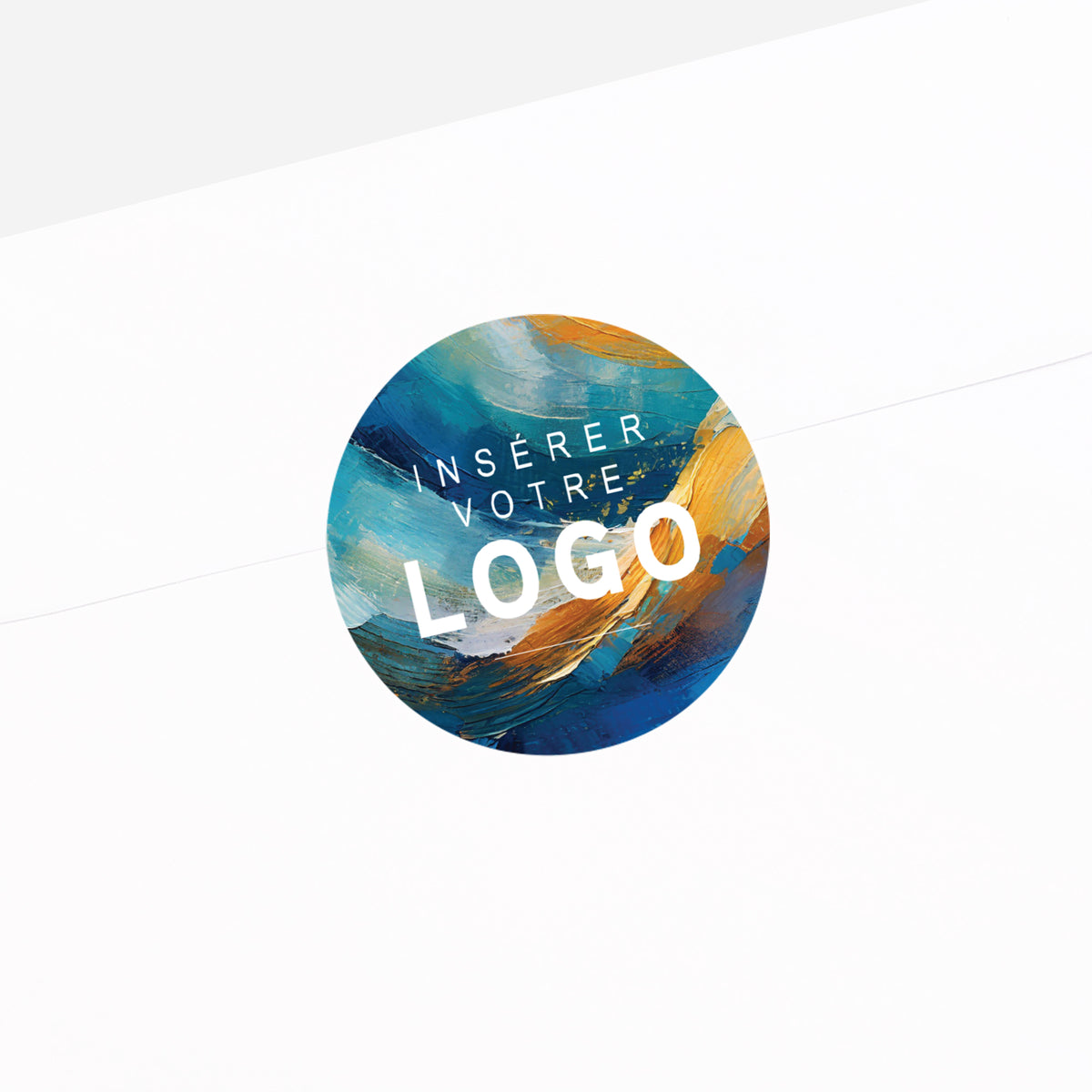 Vague Créative | Vœux professionnels • Sticker • Rond photo N° 2