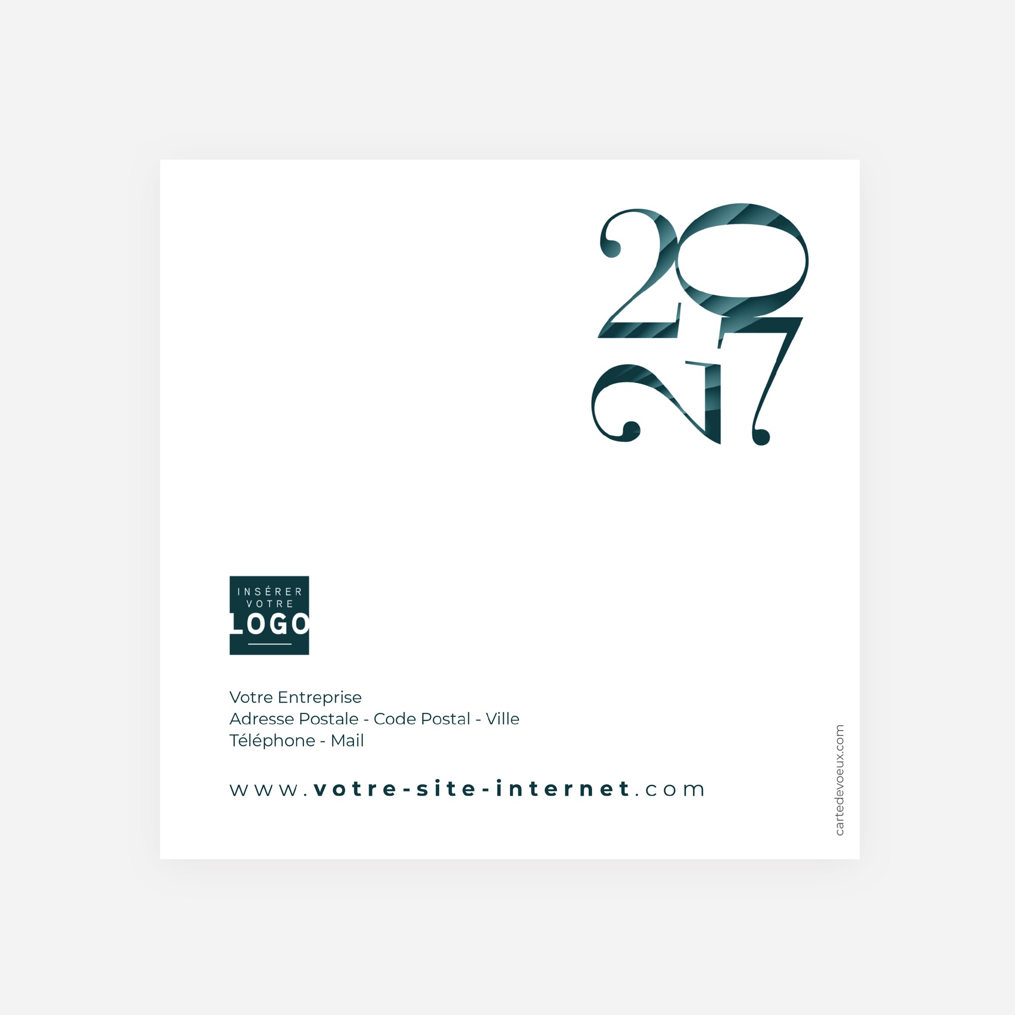 Faisceaux Graphiques | Vœux professionnels • Carte de voeux • Carré double photo N° 3