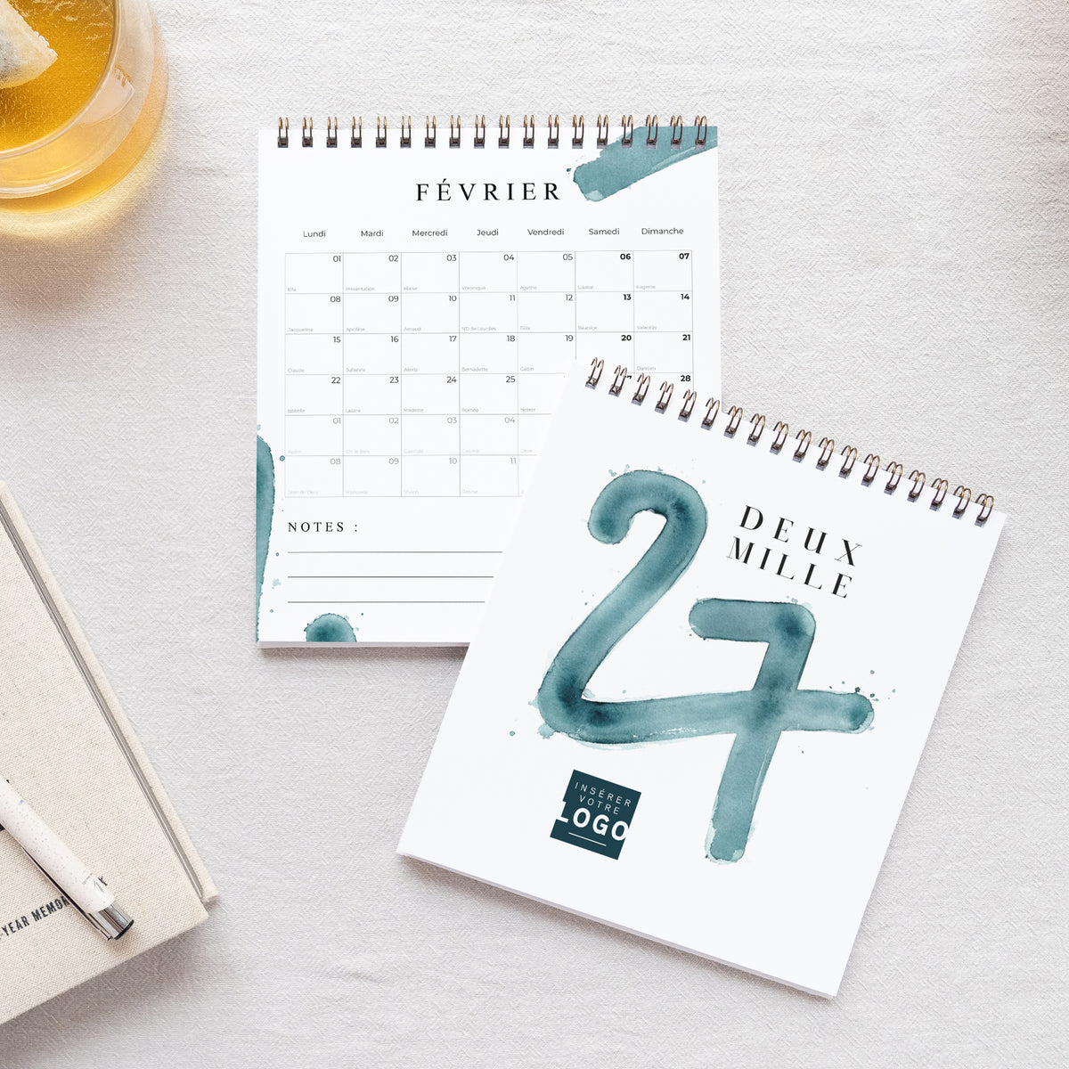 Aquarelle d’Hiver | Vœux professionnels • Calendrier professionnel • Bureau, chevalet photo N° 1