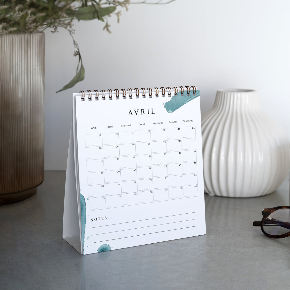 Aquarelle d’Hiver | Vœux professionnels • Calendrier professionnel • Bureau, chevalet photo N° 2