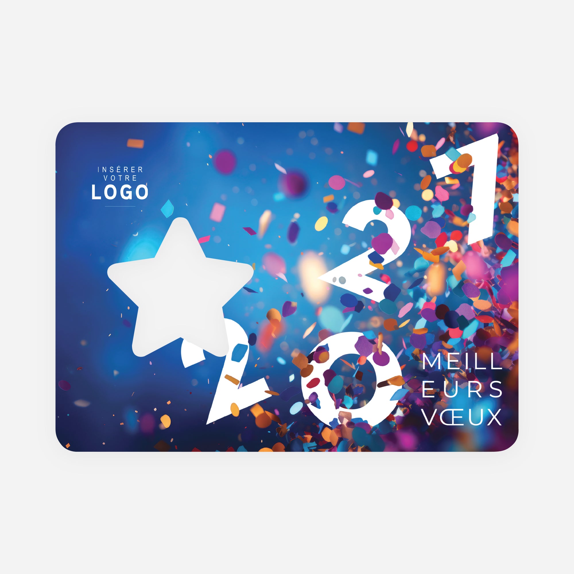 Explosion de Fête | Vœux professionnels • Carte de voeux • Étoile découpée photo N° 1
