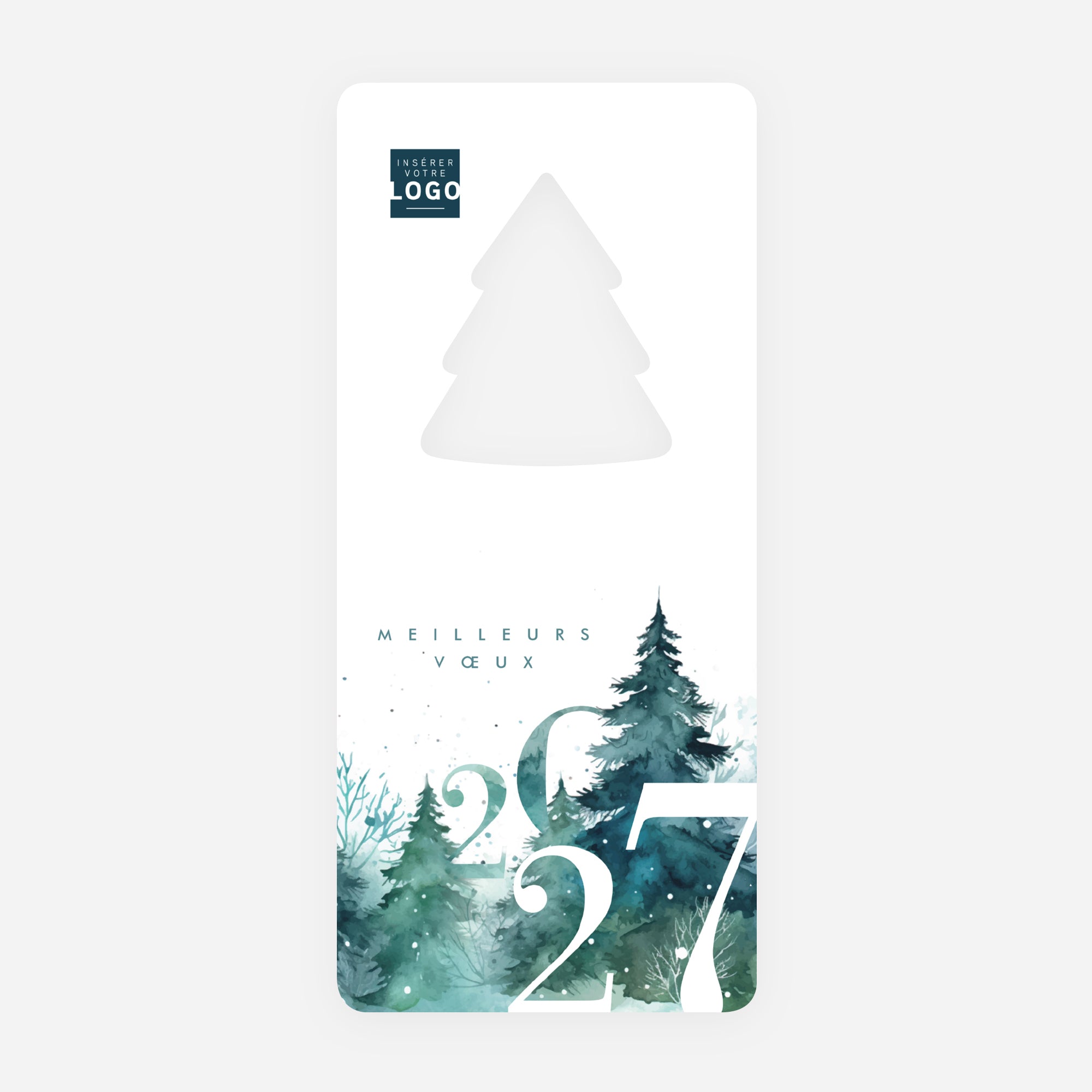 Brume Forestière | Vœux professionnels • Carte de voeux • Sapin découpé photo N° 1