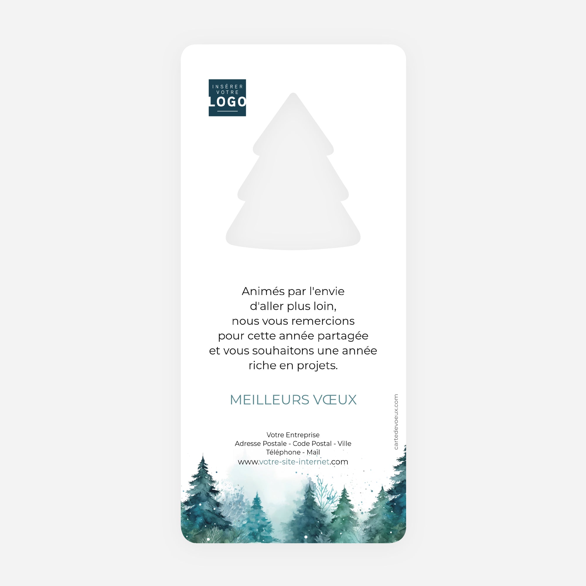 Brume Forestière | Vœux professionnels • Carte de voeux • Sapin découpé photo N° 2