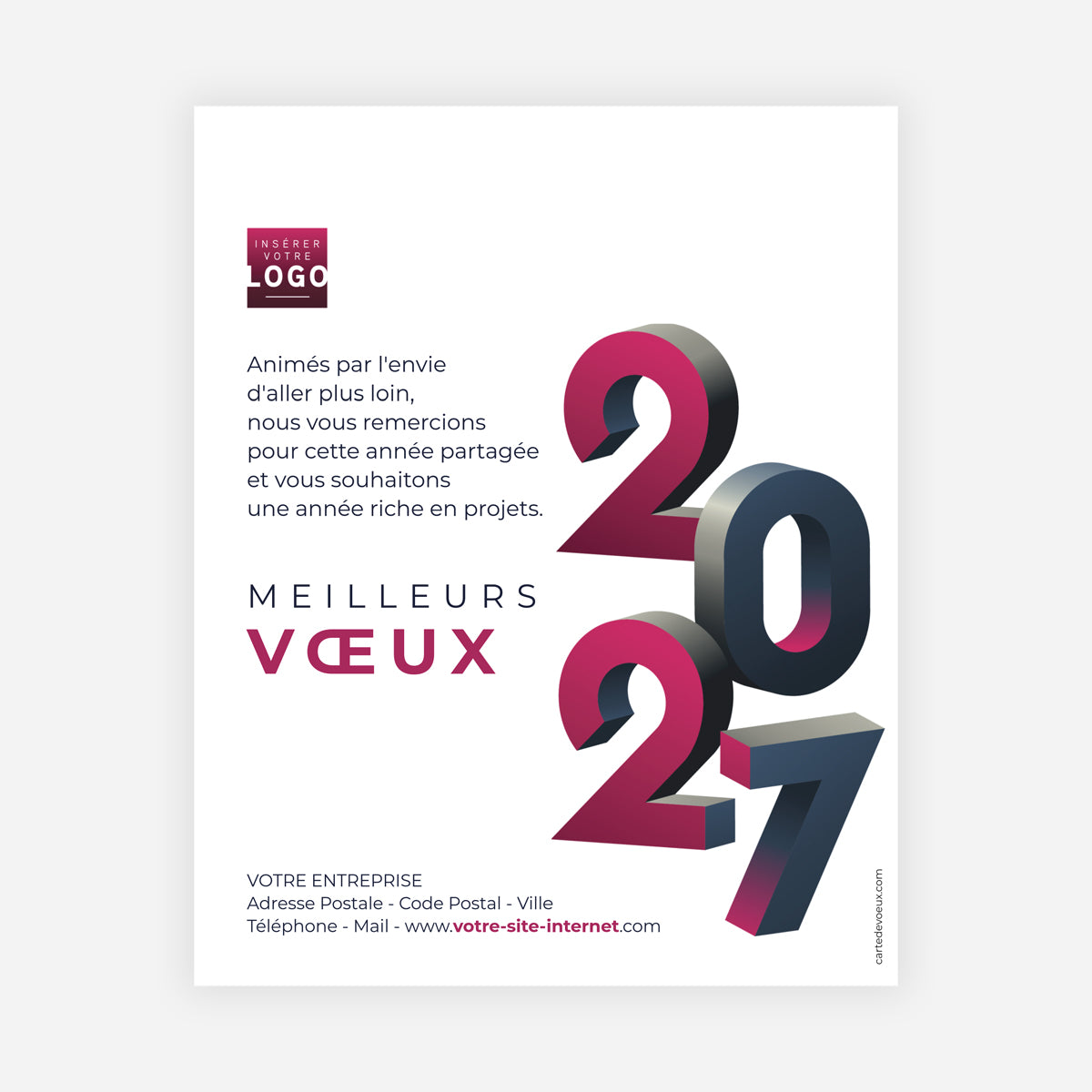 Allure 3D | Vœux professionnels • Carte virtuelle • eCard Image photo N° 1