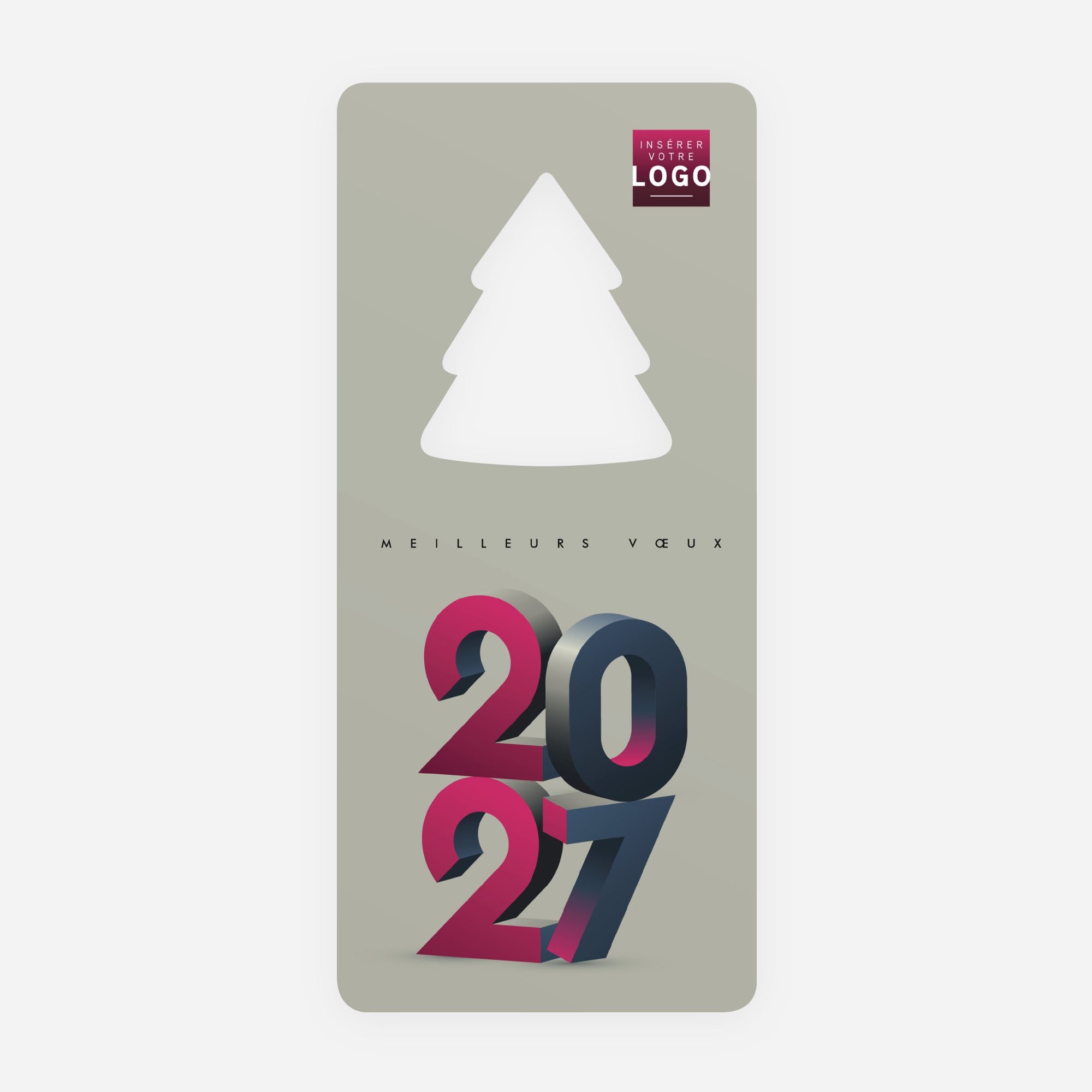 Allure 3D | Vœux professionnels • Carte de voeux • Sapin découpé photo N° 1