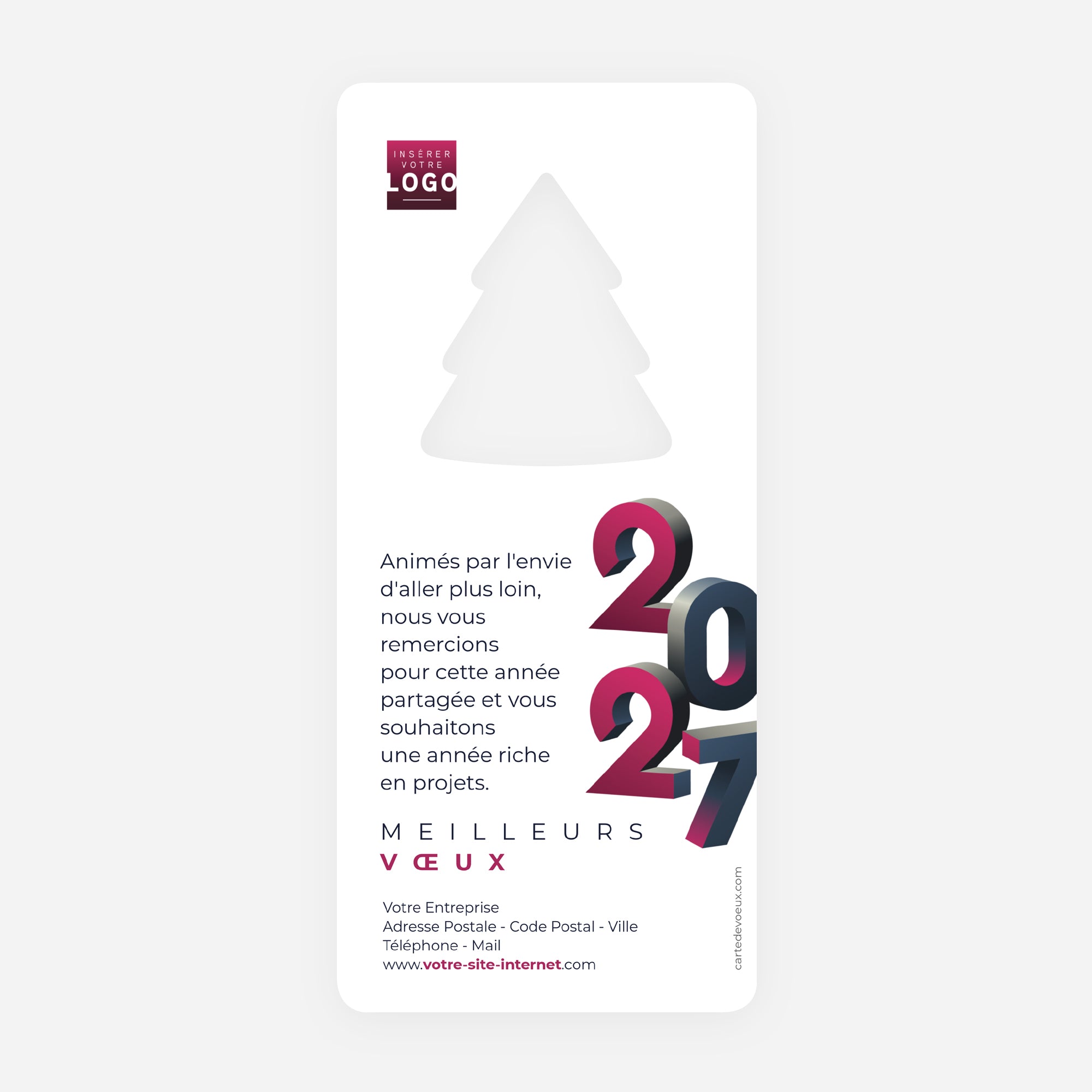 Allure 3D | Vœux professionnels • Carte de voeux • Sapin découpé photo N° 2