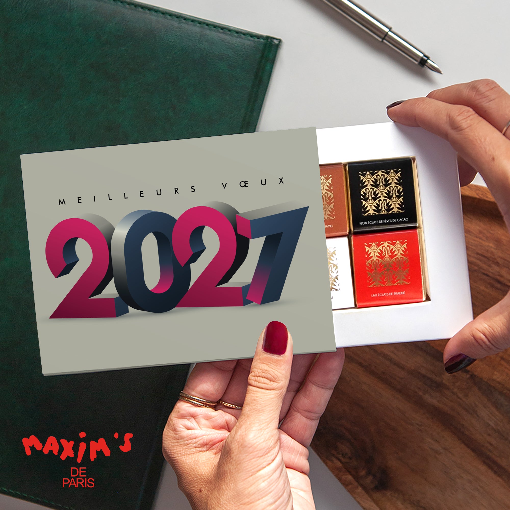 Allure 3D | Vœux professionnels • Boite chocolat personnalisée • Chocolats Maxim's photo N° 1