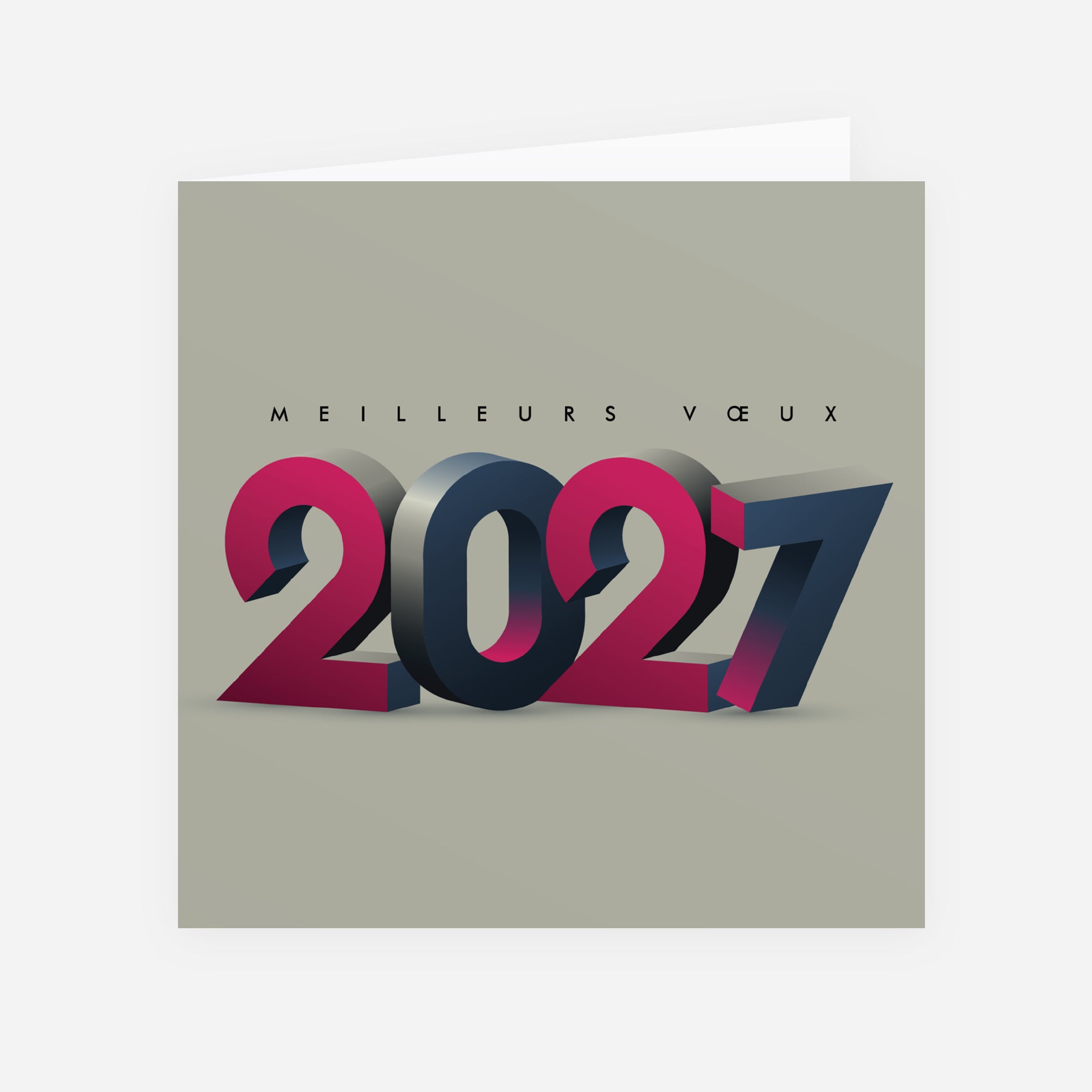 Allure 3D | Vœux professionnels • Carte de voeux • Carré double photo N° 1