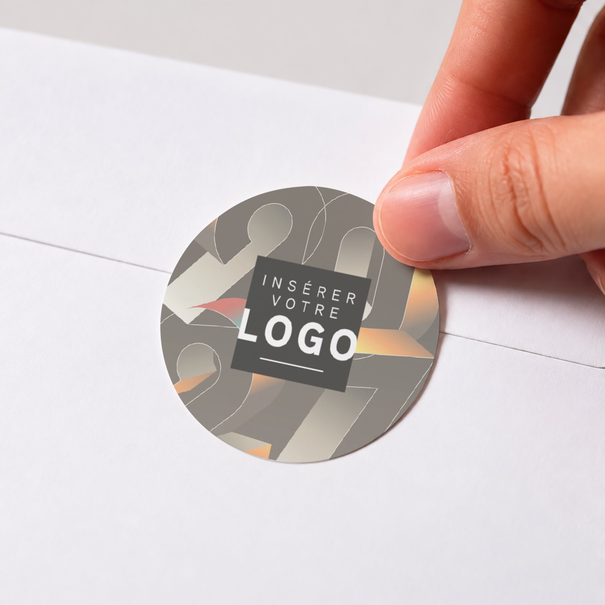 Reflets Prismatiques | Vœux professionnels • Sticker • Rond photo N° 1