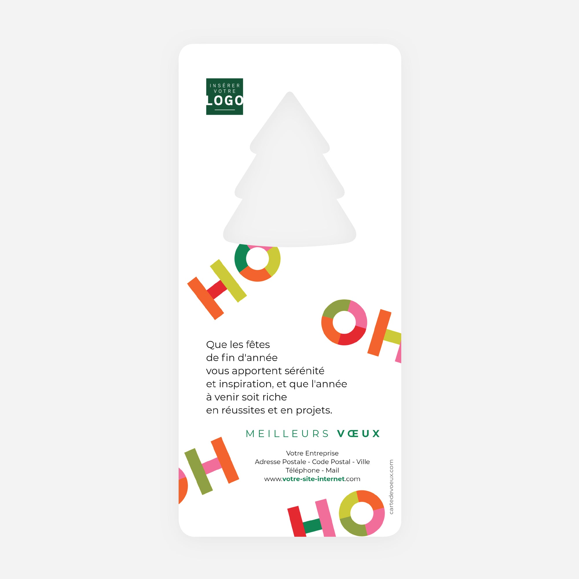 Typo Pop | Vœux professionnels • Carte de voeux • Sapin découpé photo N° 2