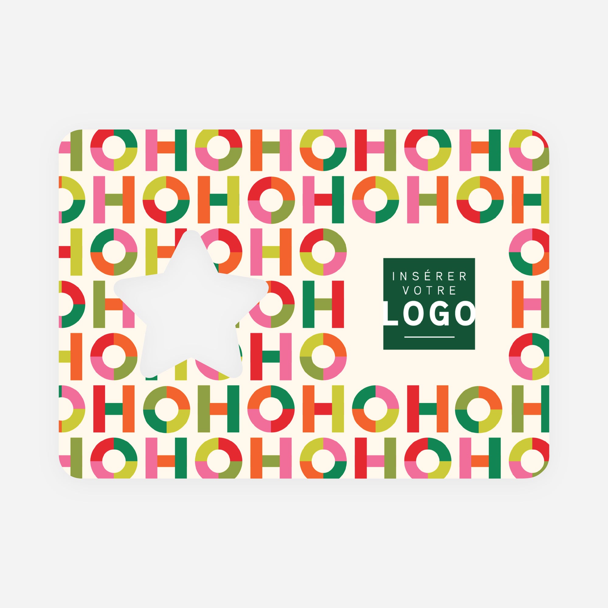Typo Pop | Vœux professionnels • Carte de voeux • Étoile découpée photo N° 1