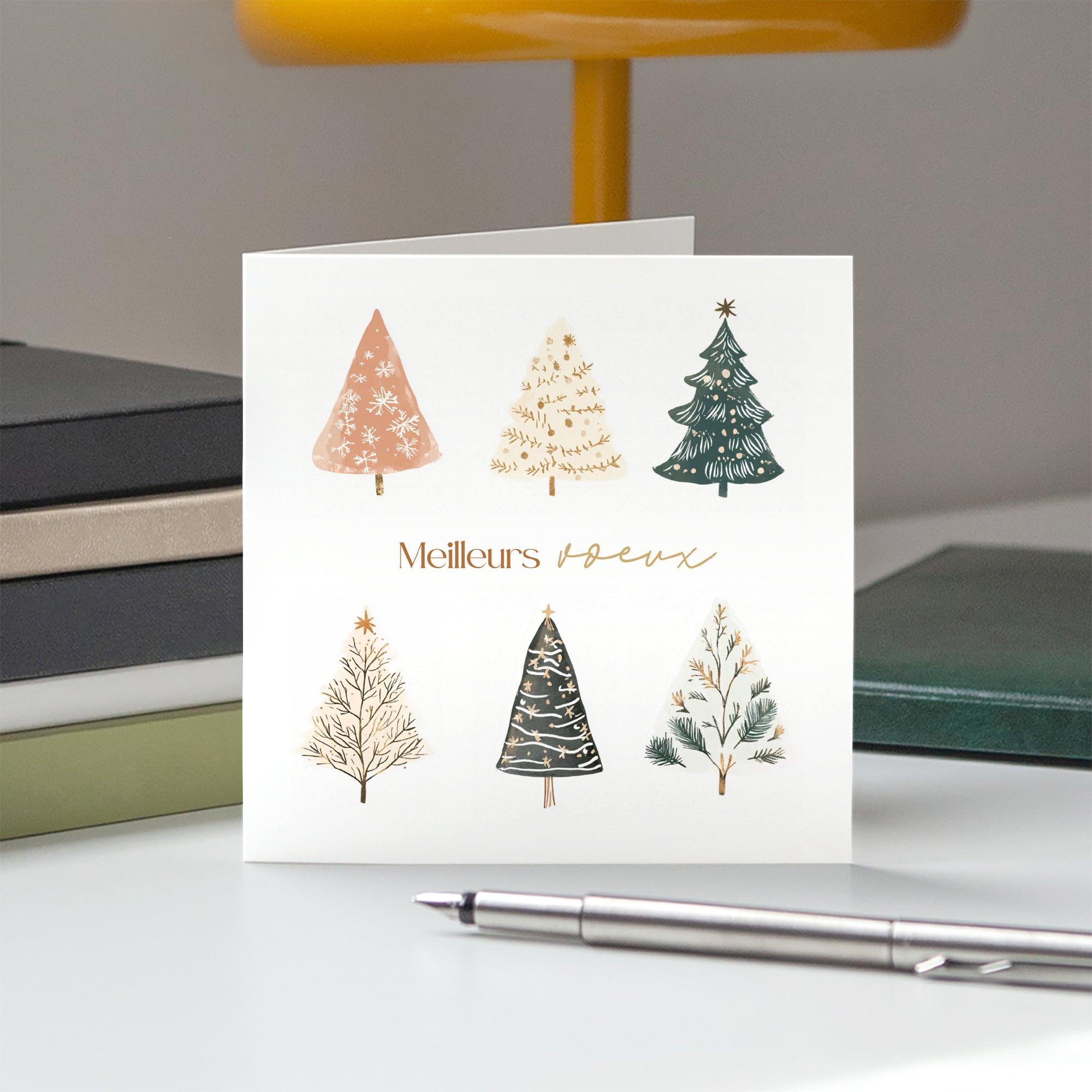 Harmonie des Sapins | Vœux professionnels • Carte de voeux • Carré double photo N° 5