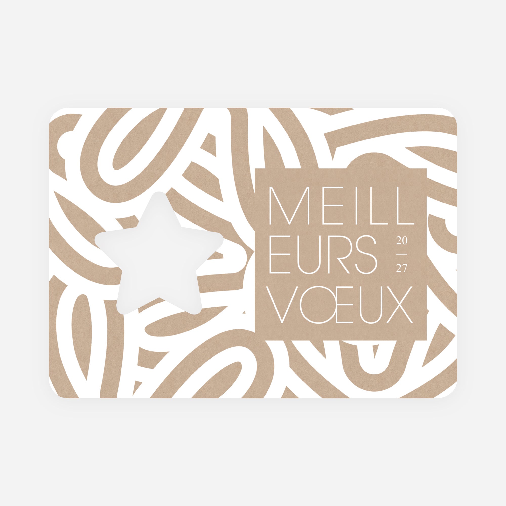 Signature Kraft | Vœux professionnels • Carte de voeux • Étoile découpée photo N° 1