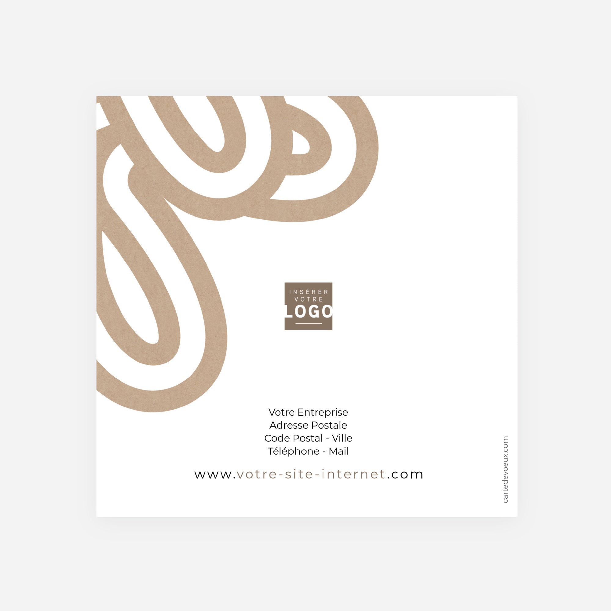 Signature Kraft | Vœux professionnels • Carte de voeux • Carré double photo N° 3