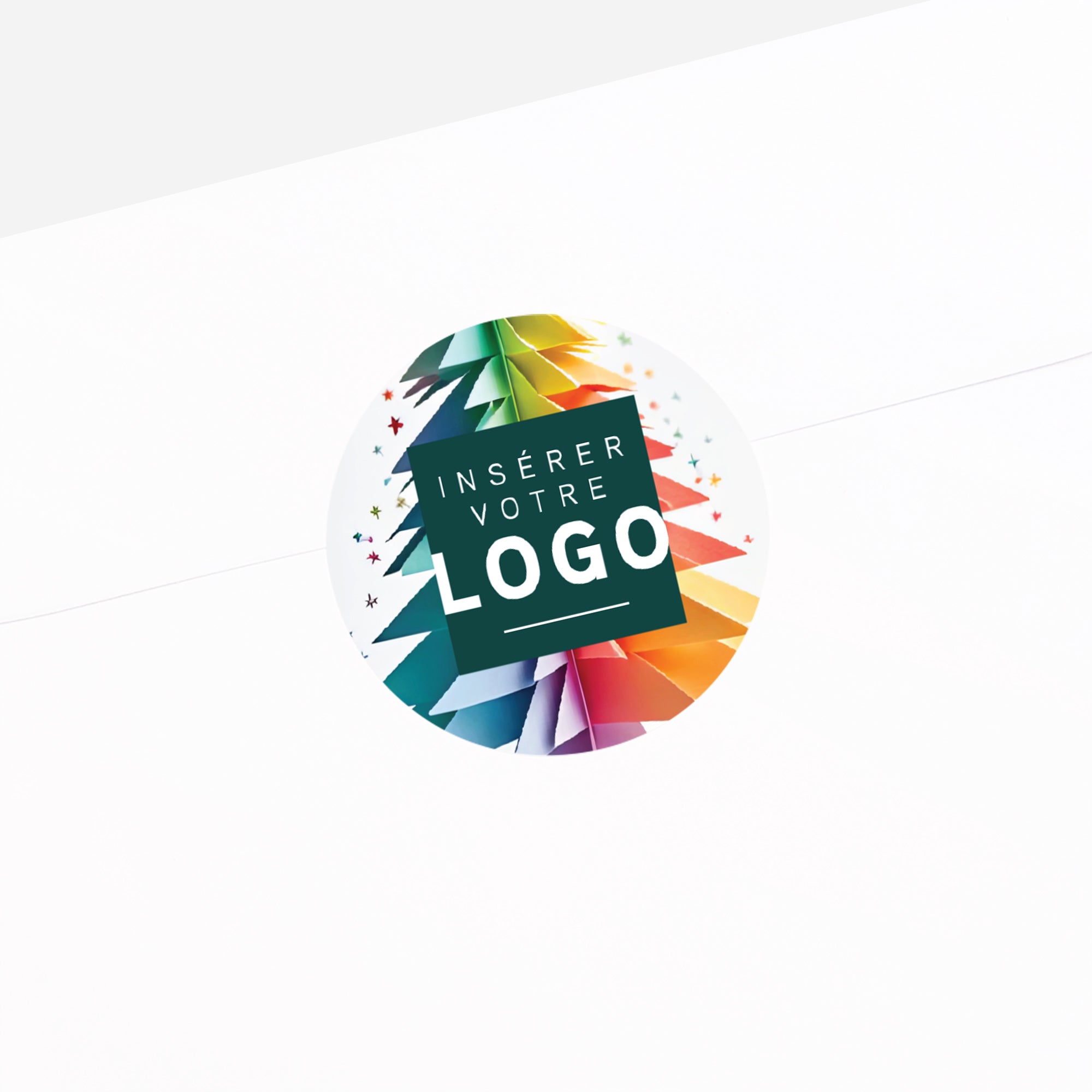 Sapin Arc-en-Ciel | Vœux professionnels • Sticker • Rond photo N° 2